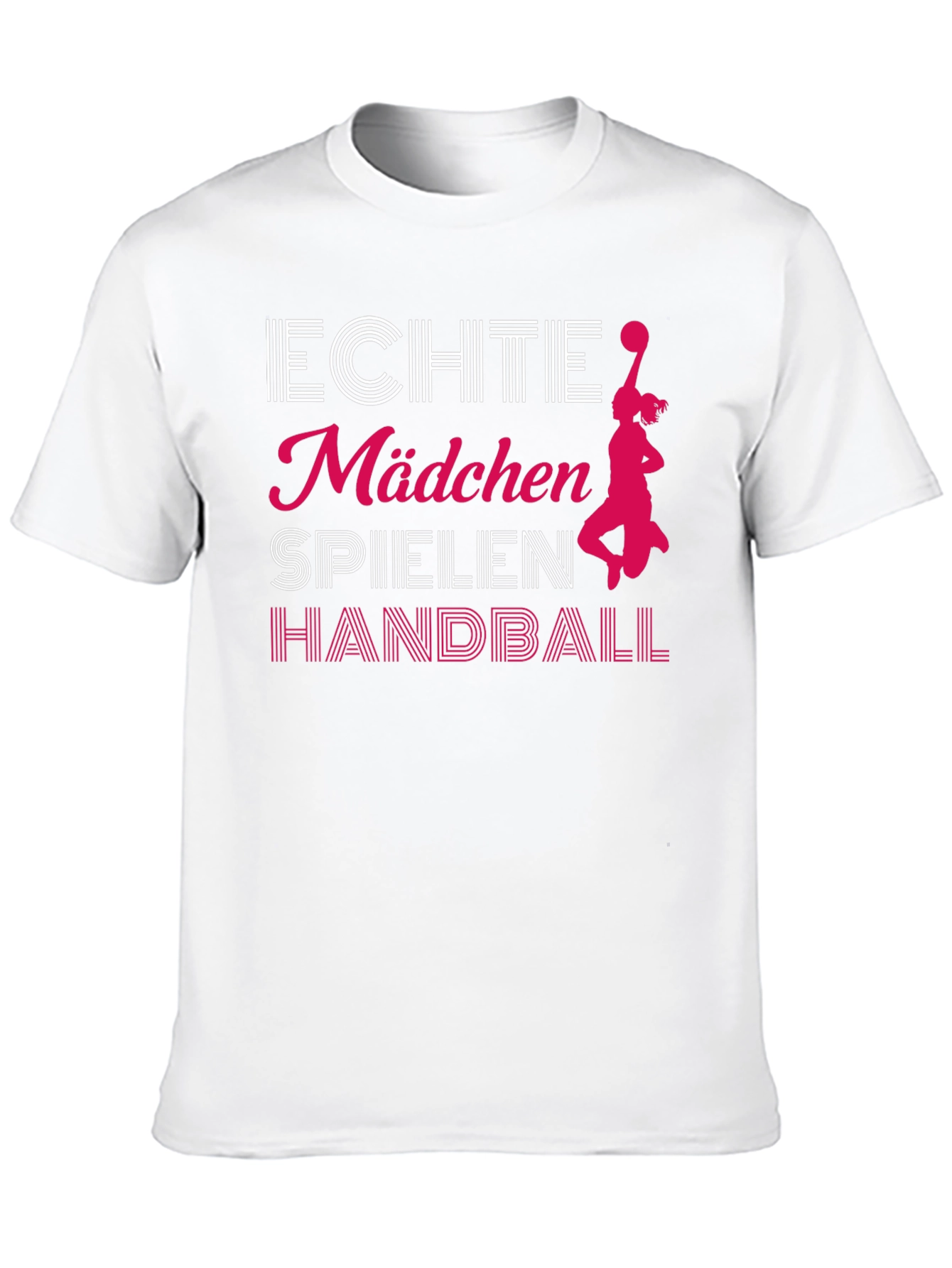 Echte Mädchen Handball Black T-Shirt