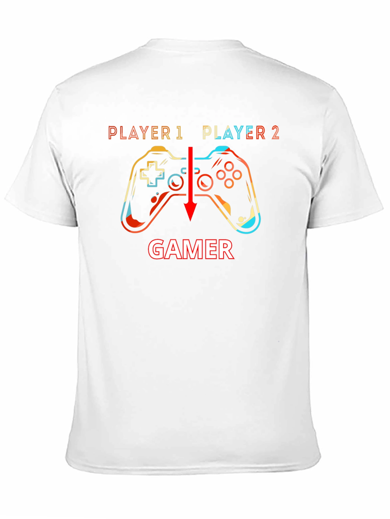 Player 1 & 2 Gamer Black T-Shirt