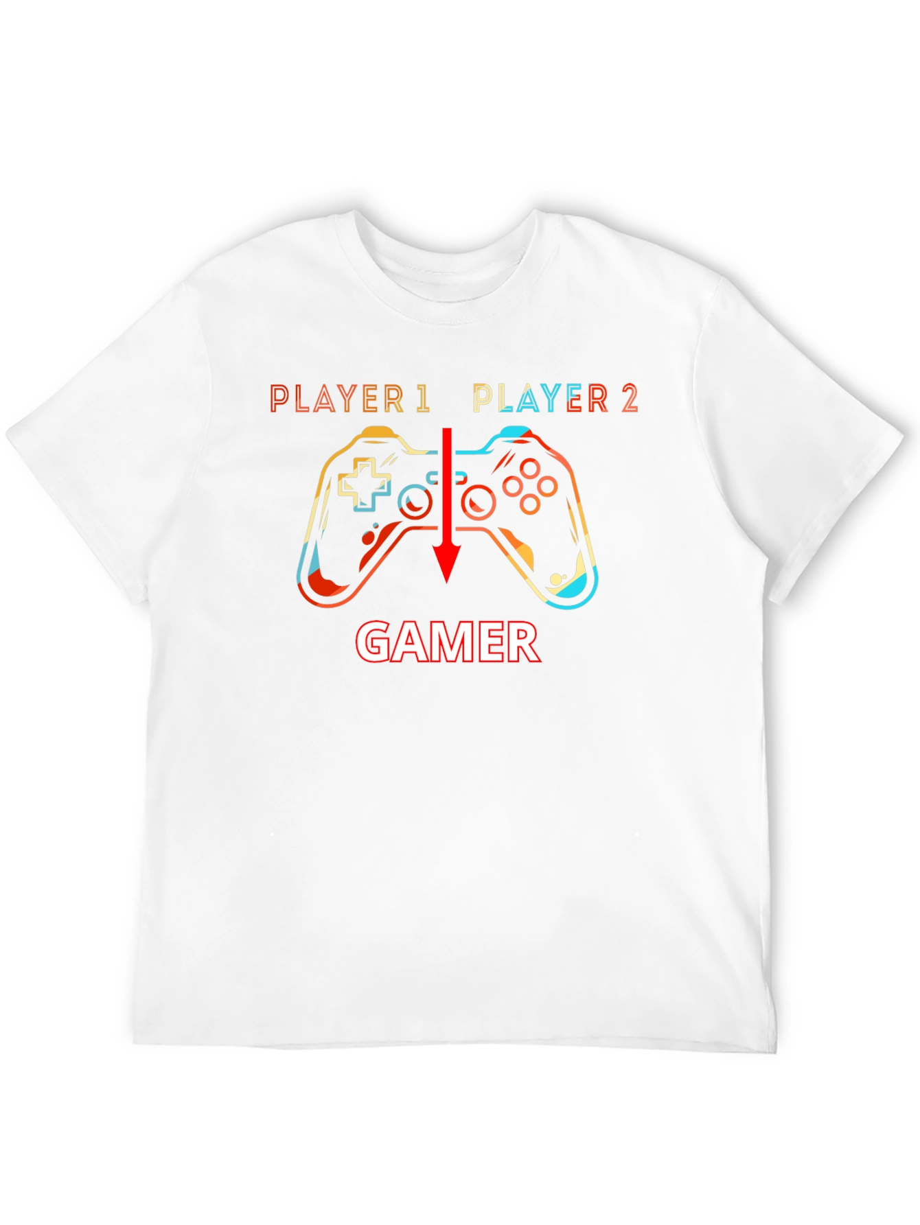 Player 1 & 2 Gamer Black T-Shirt