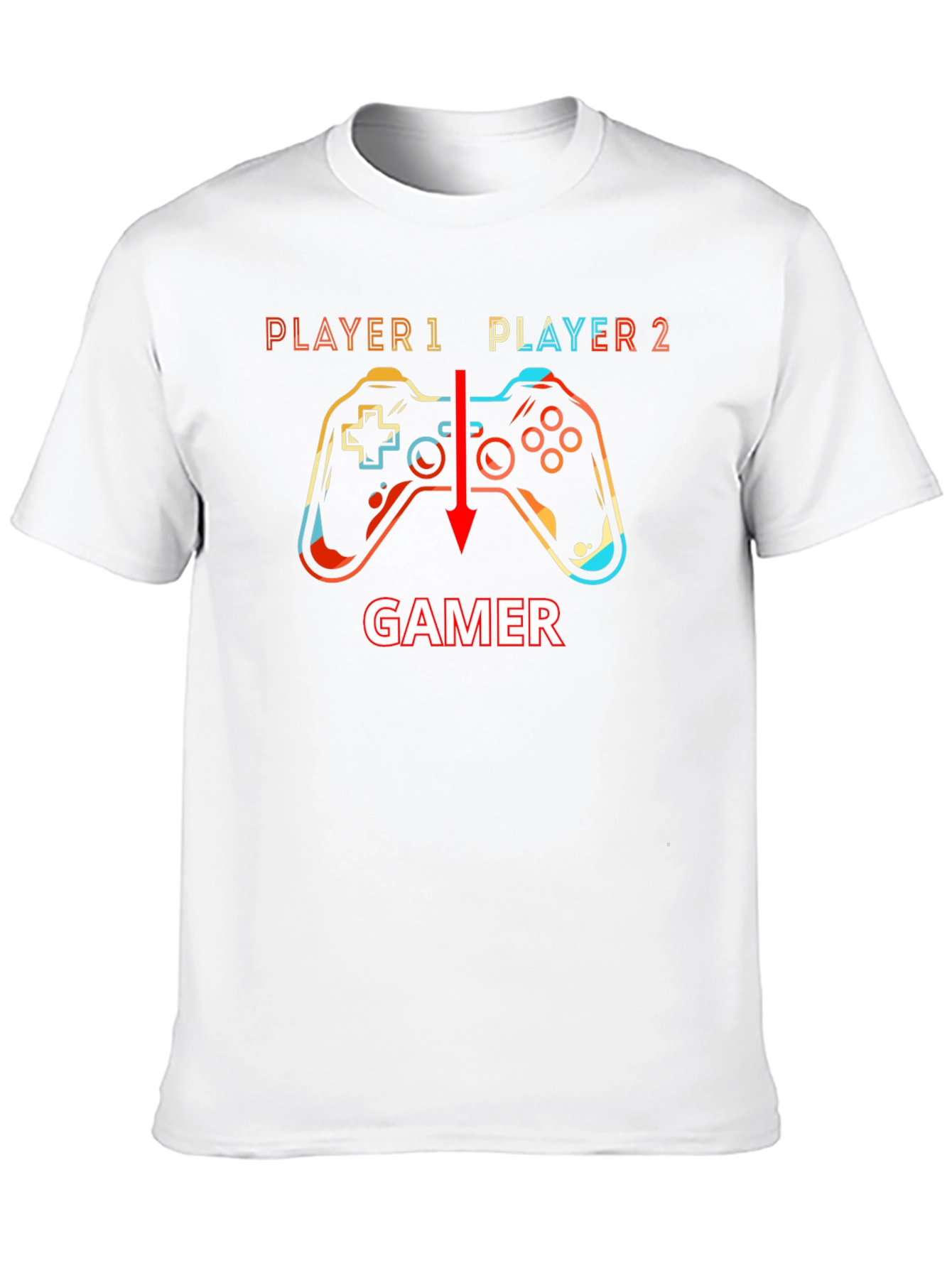 Player 1 & 2 Gamer Black T-Shirt