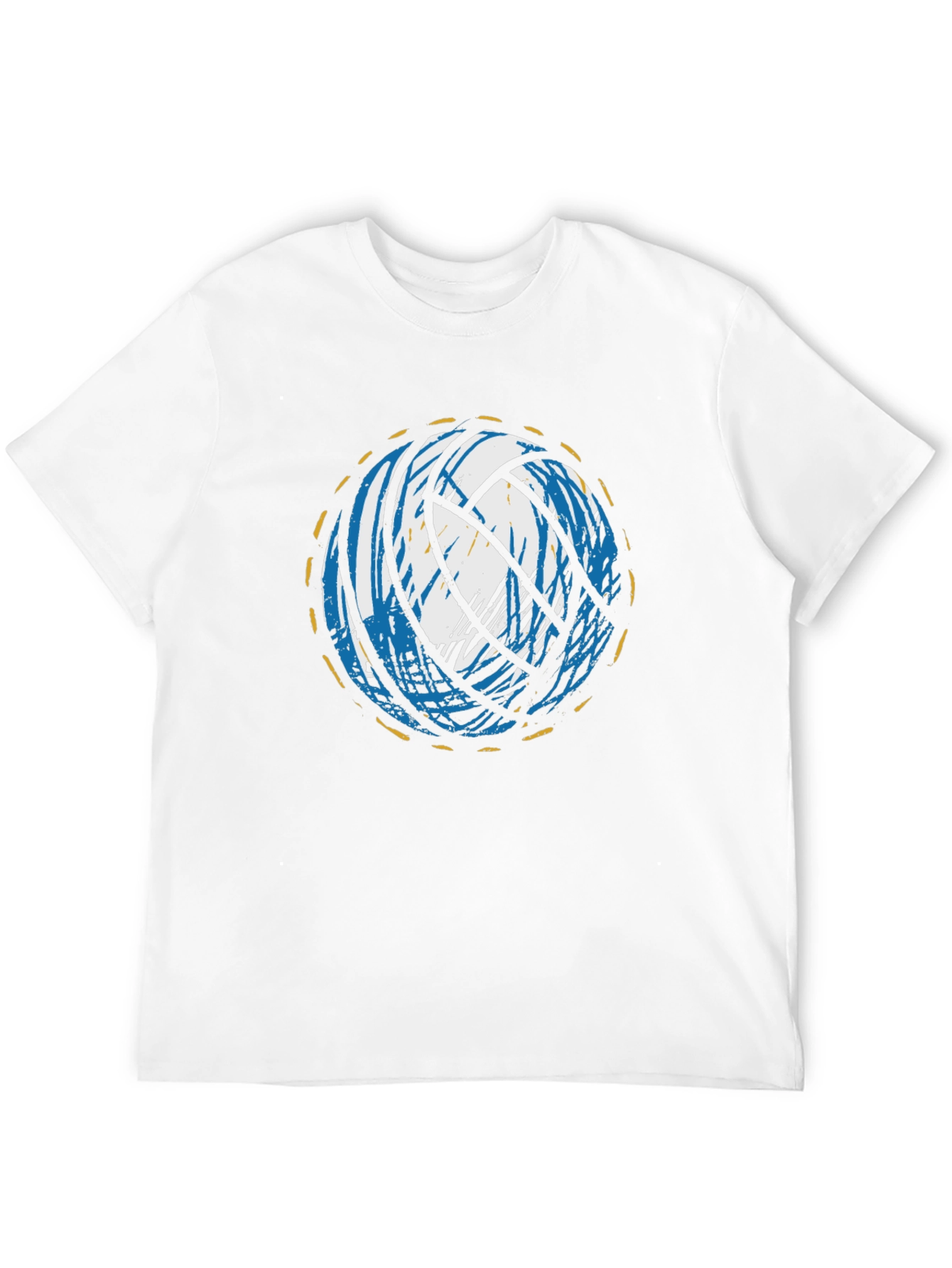 Volleyball Graphic Tee - Black Crew Neck