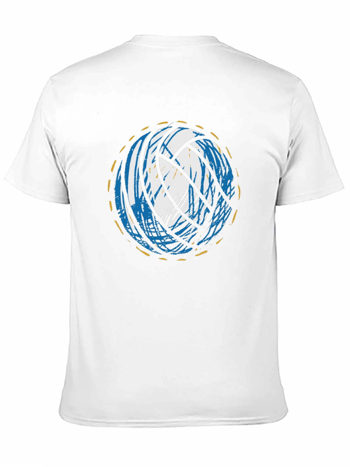 Volleyball Graphic Tee - Black Crew Neck