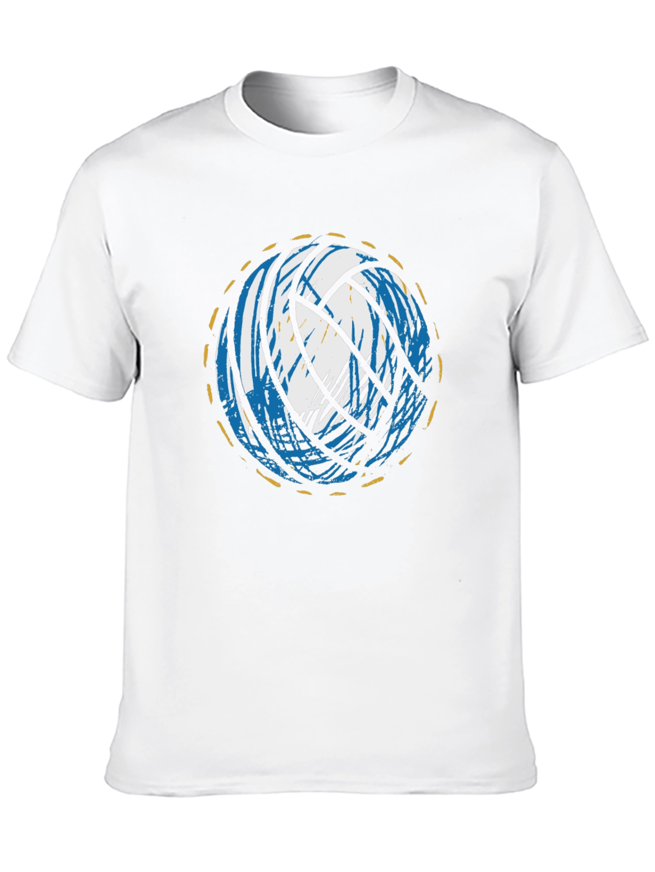 Volleyball Graphic Tee - Black Crew Neck