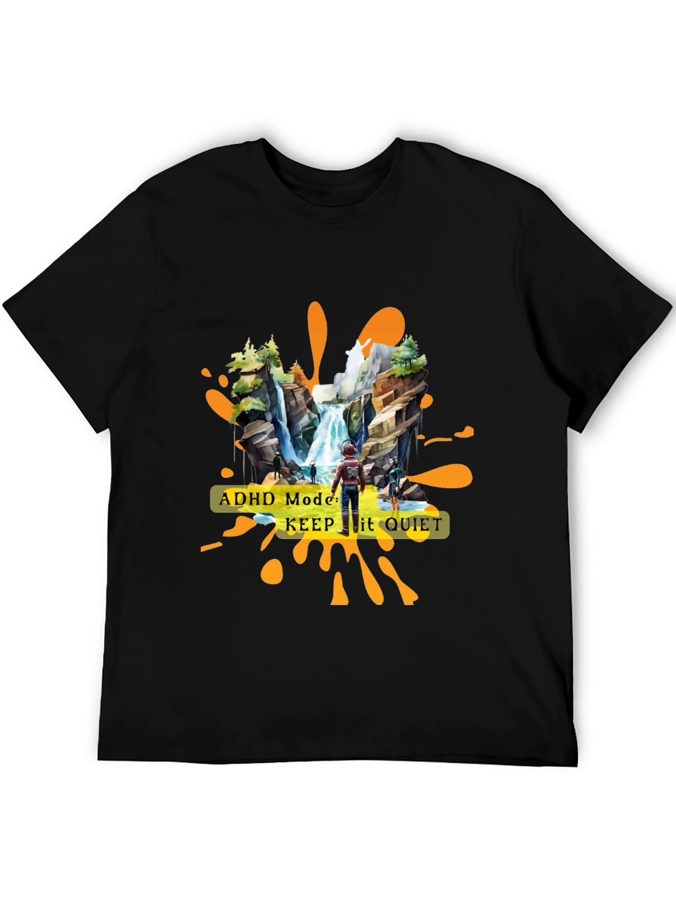ADHD Mode Keep It Quiet Graphic T-Shirt