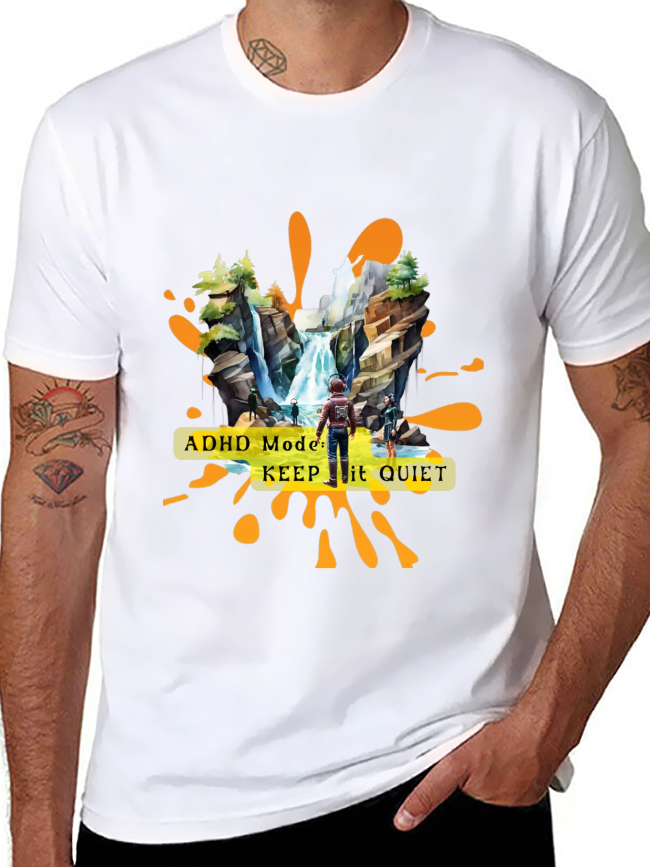 ADHD Mode Keep It Quiet Graphic T-Shirt
