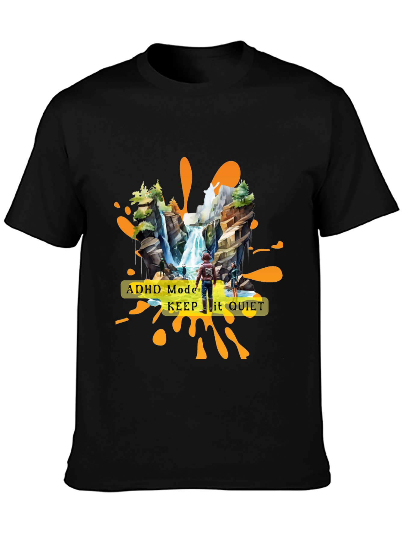 ADHD Mode Keep It Quiet Graphic T-Shirt