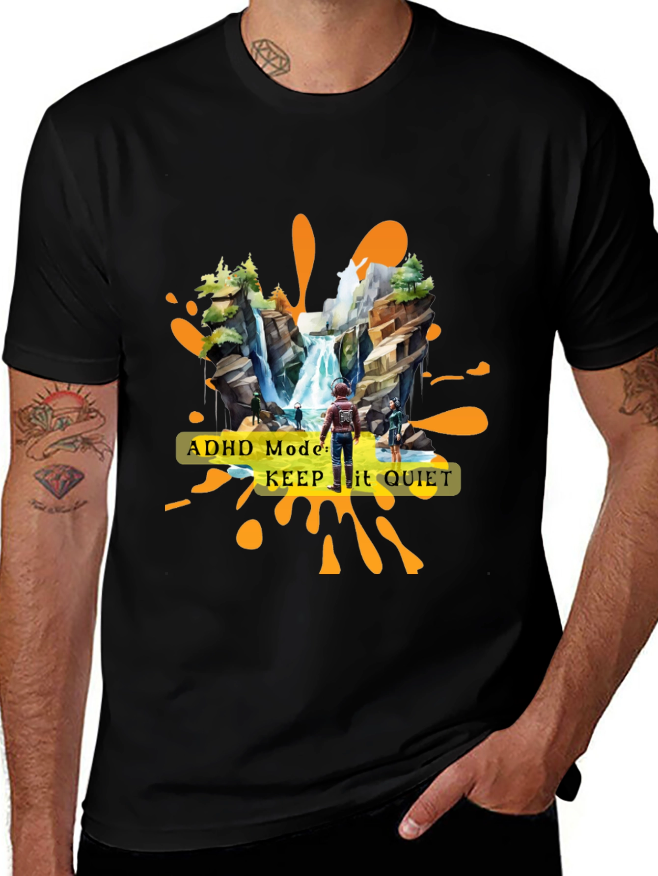 ADHD Mode Keep It Quiet Graphic T-Shirt