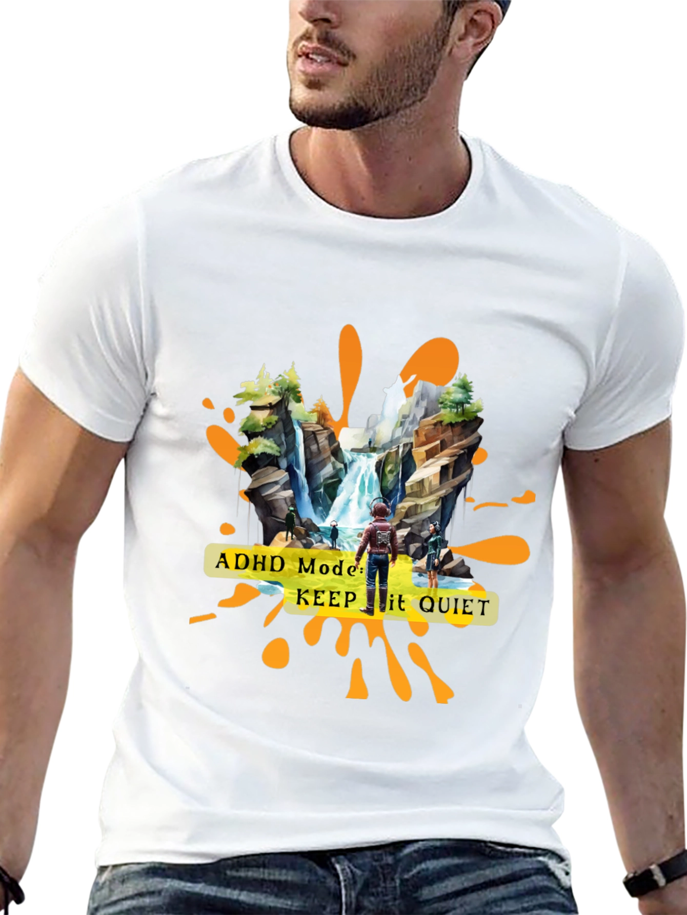 ADHD Mode Keep It Quiet Graphic T-Shirt