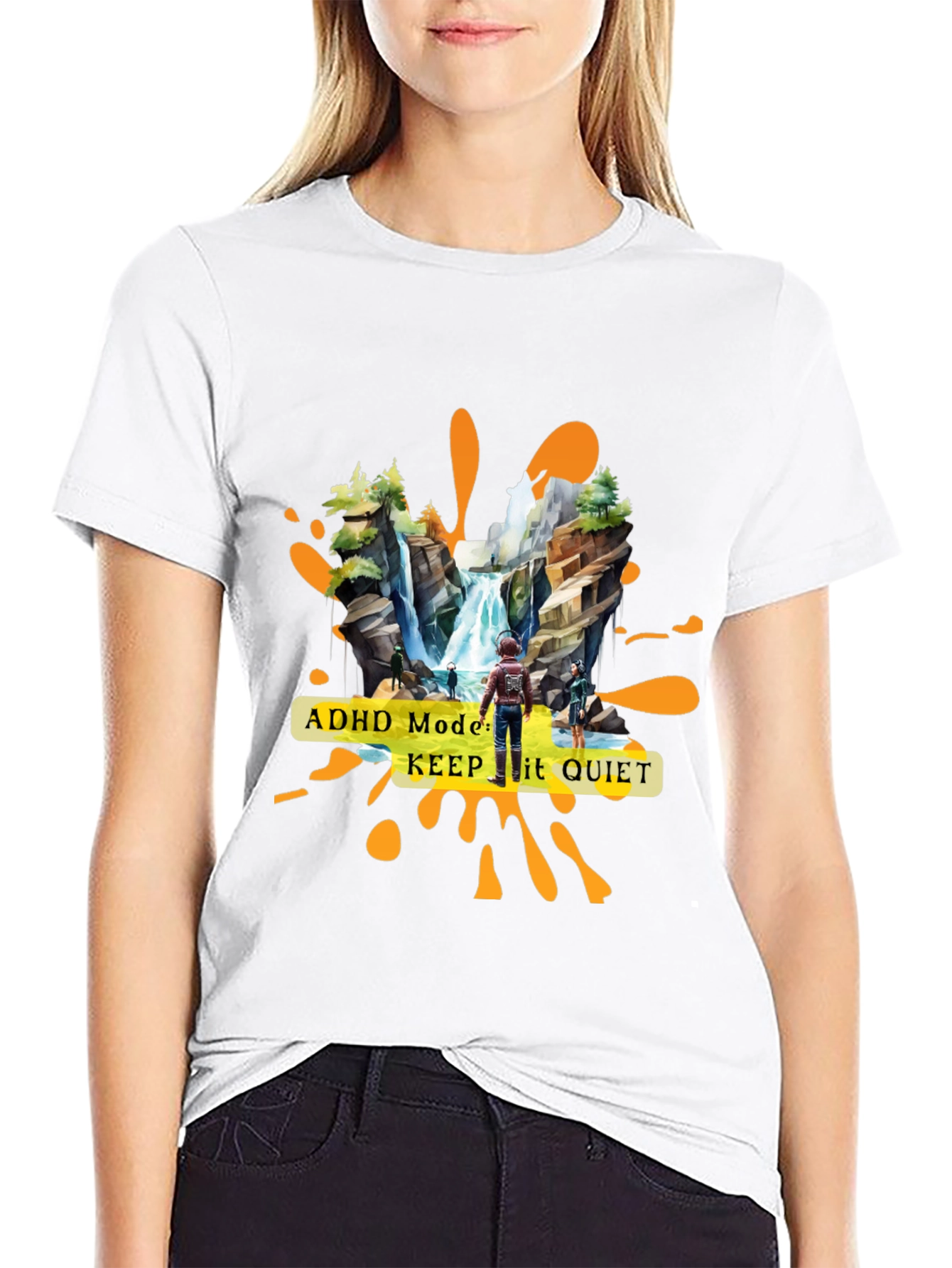 ADHD Mode Keep It Quiet Graphic T-Shirt