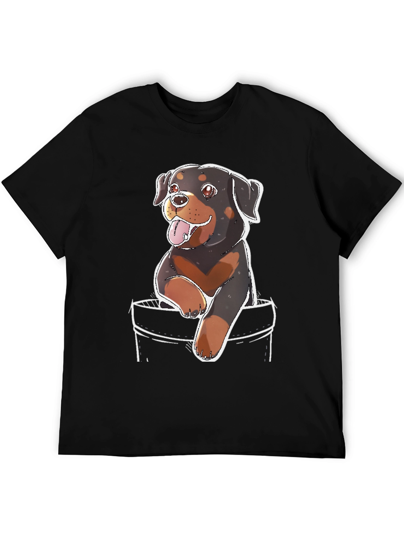 Rottweiler Puppy in Pocket Tee