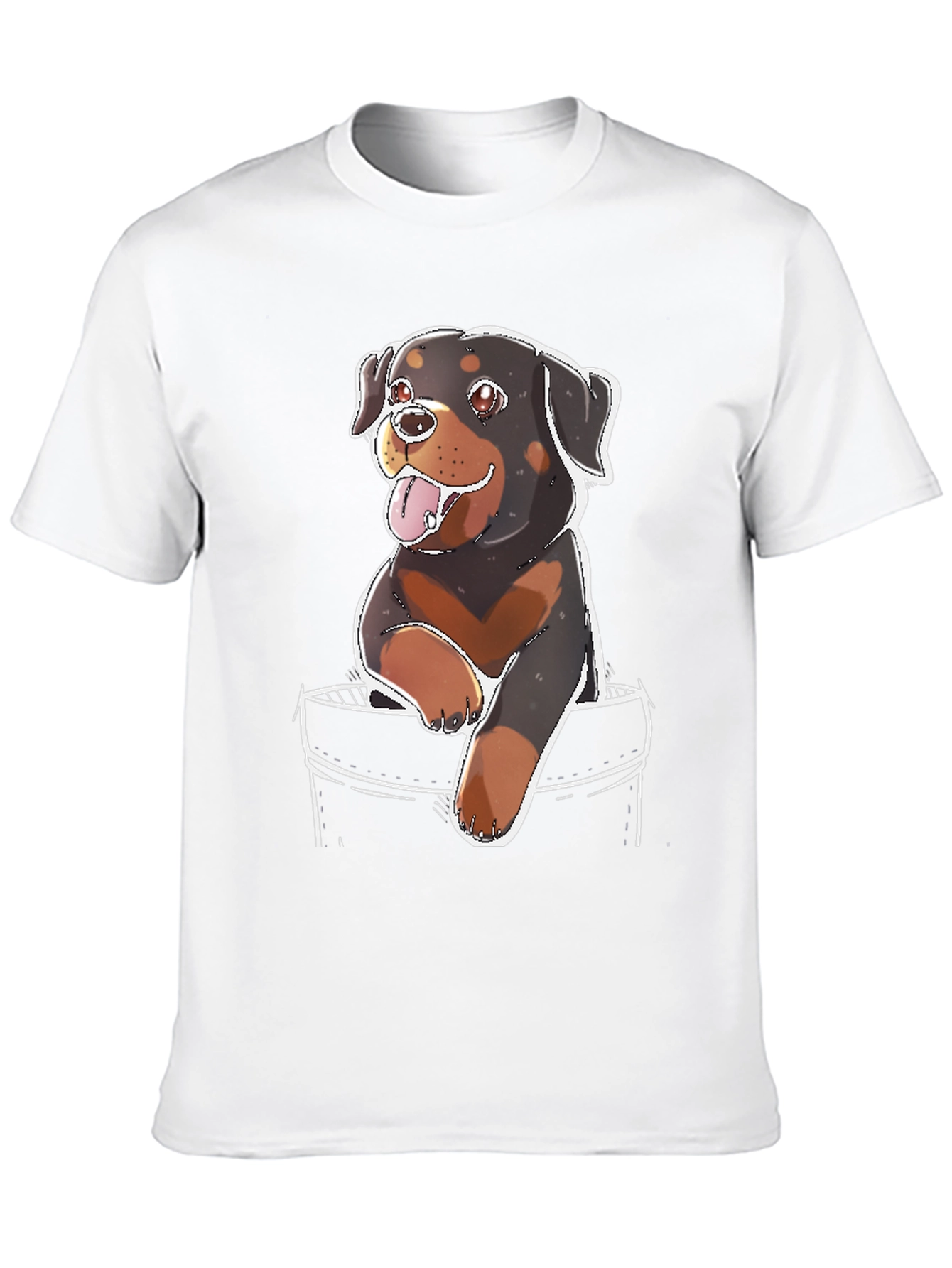 Rottweiler Puppy in Pocket Tee