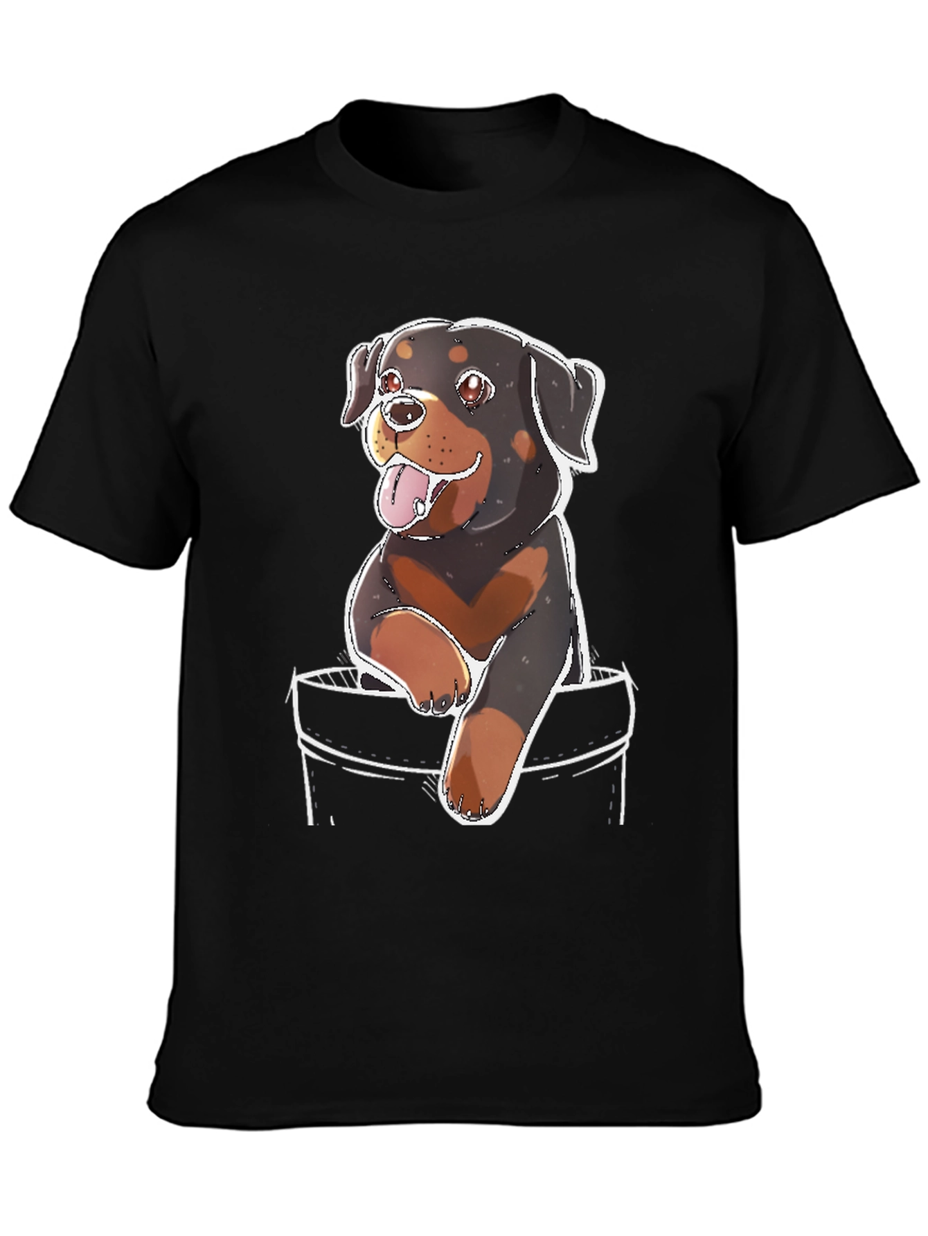 Rottweiler Puppy in Pocket Tee