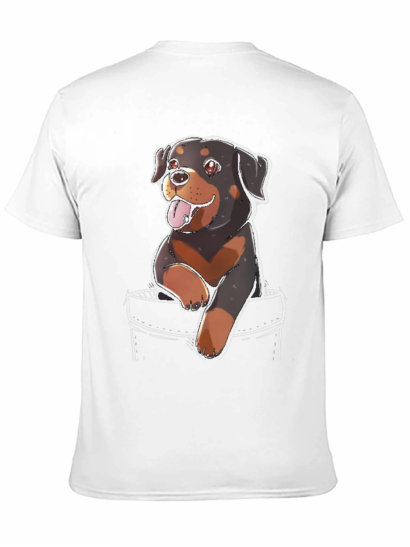 Rottweiler Puppy in Pocket Tee