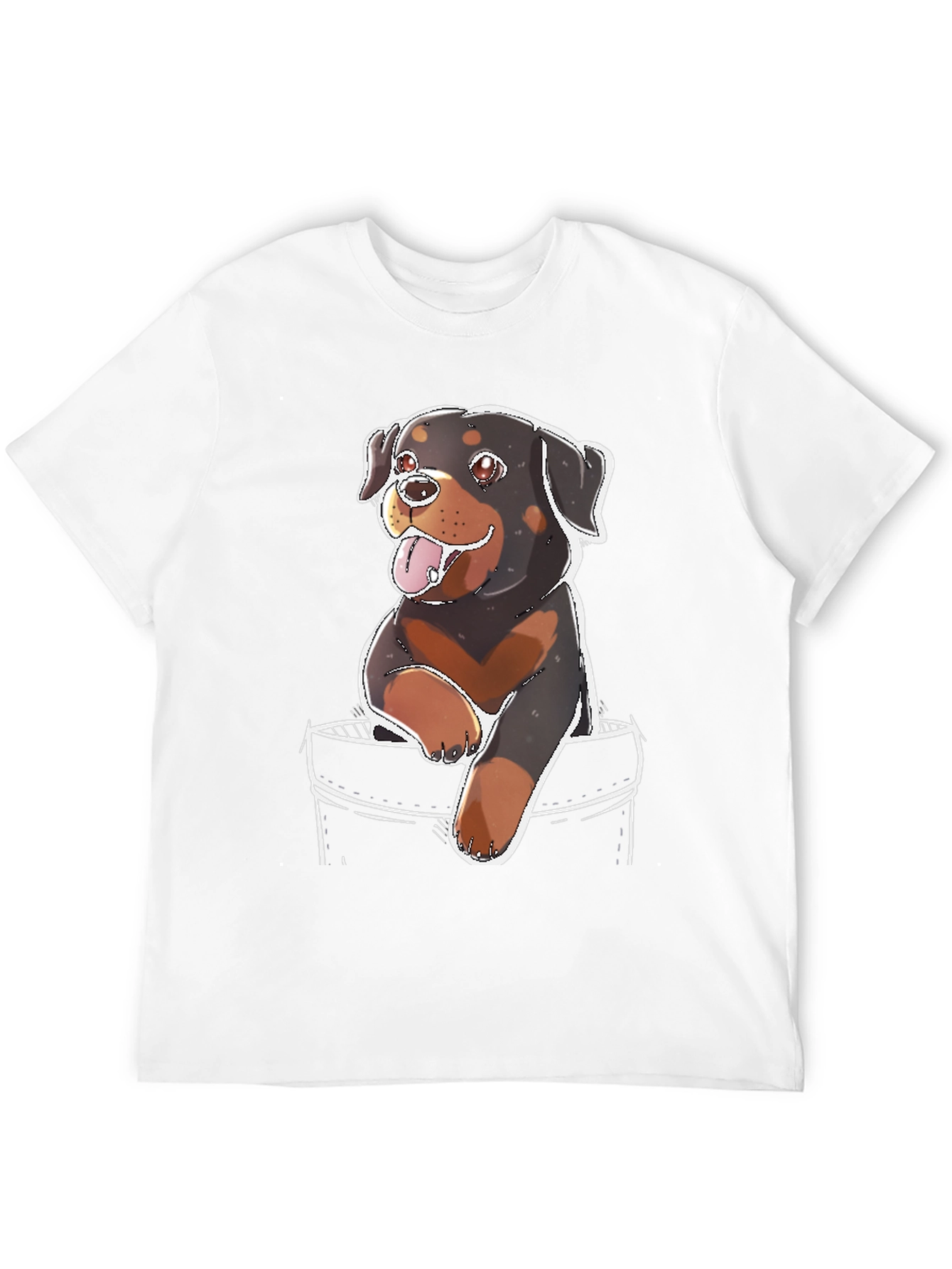 Rottweiler Puppy in Pocket Tee