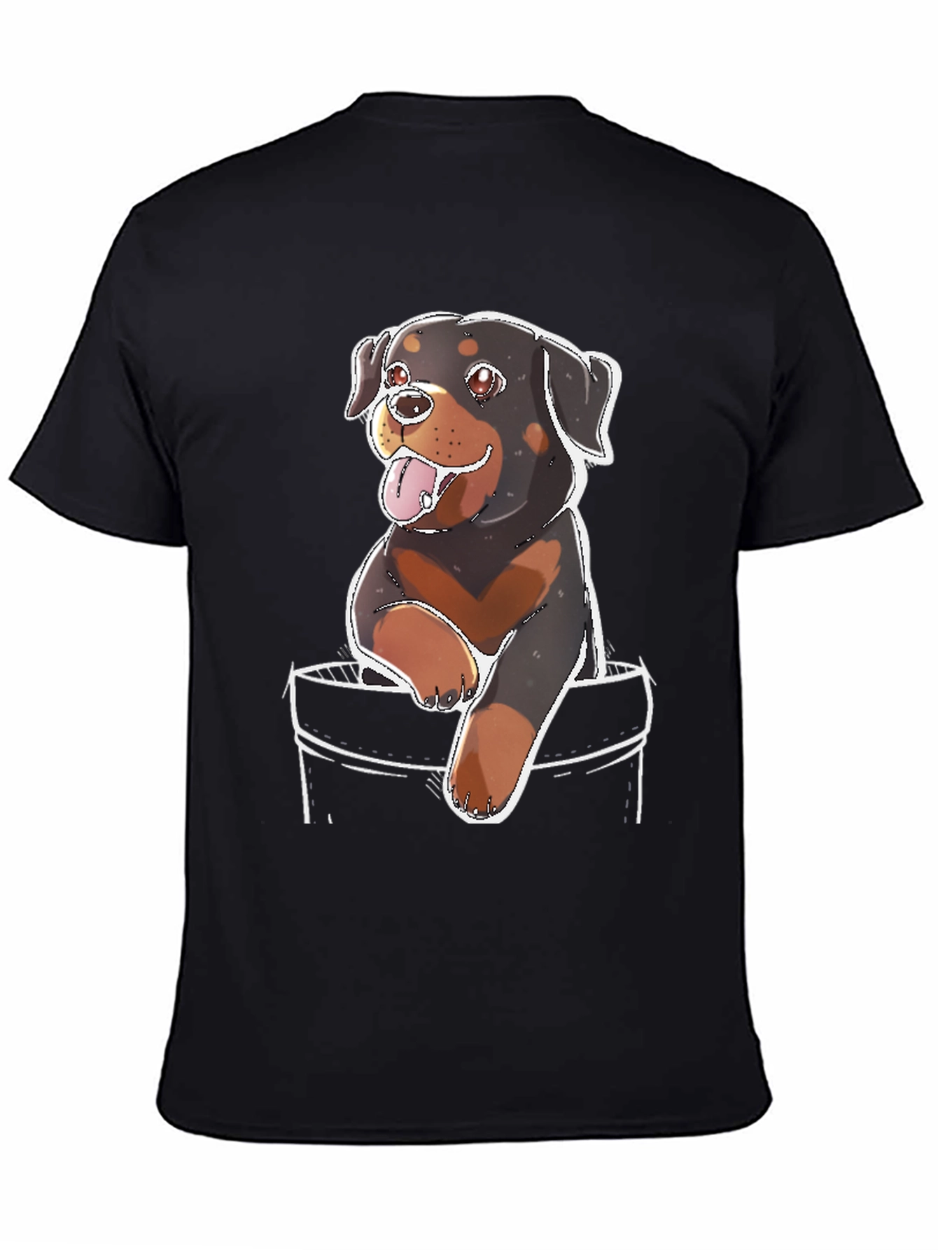 Rottweiler Puppy in Pocket Tee