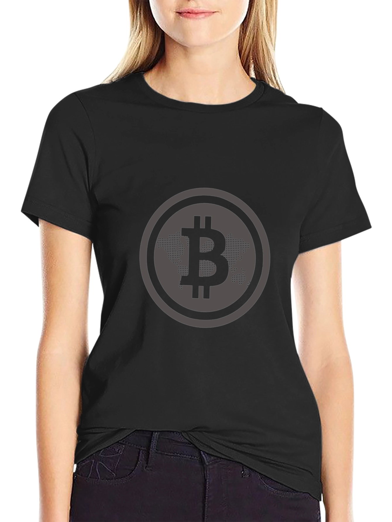 Bitcoin World Map Graphic T-Shirt
