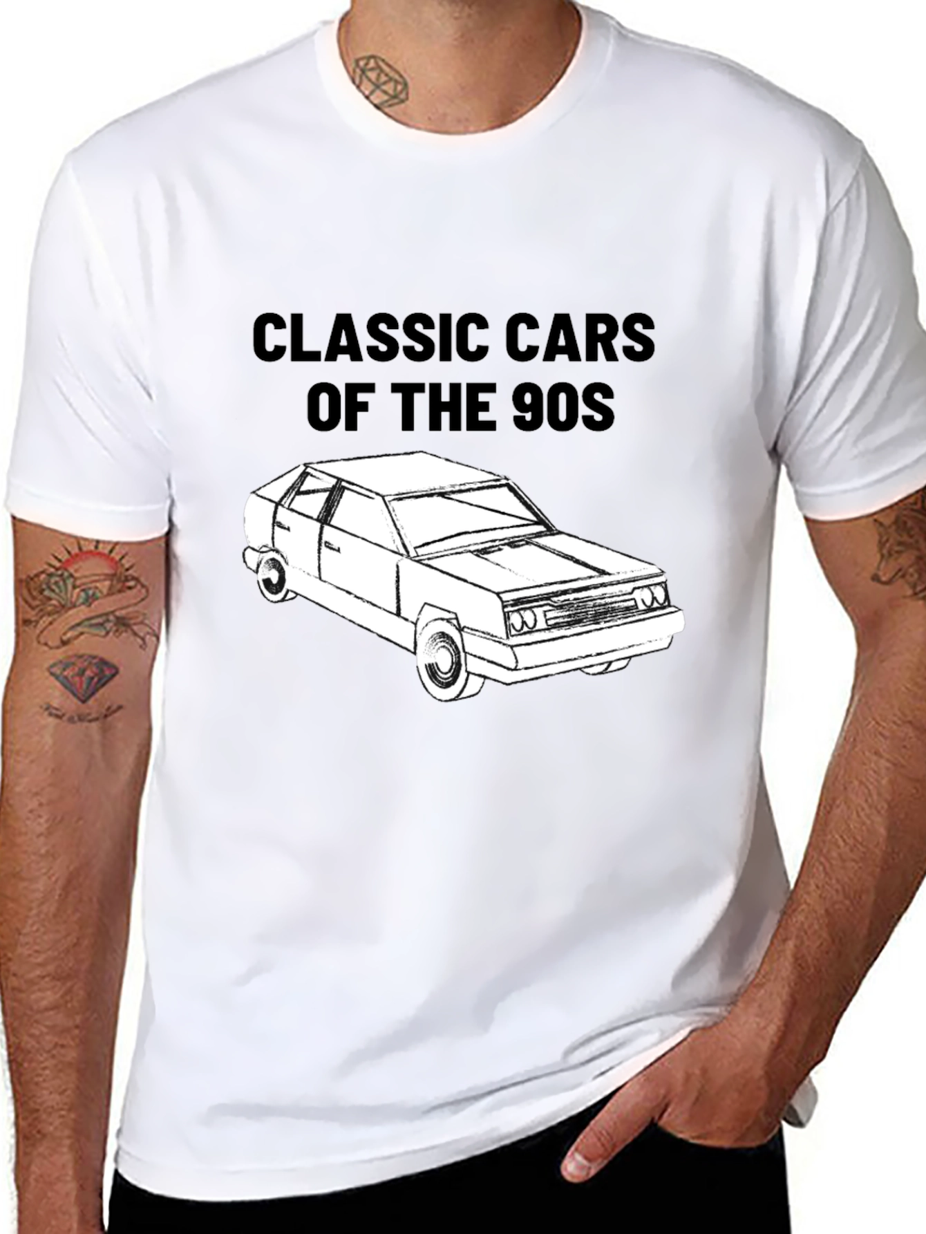 Classic Cars of the 90s T-Shirt - Black