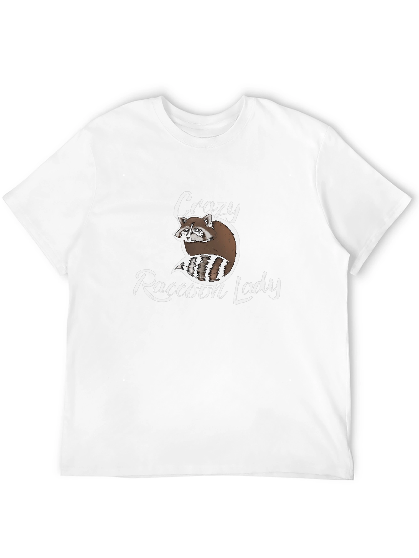 Crazy Raccoon Lady Graphic T-Shirt
