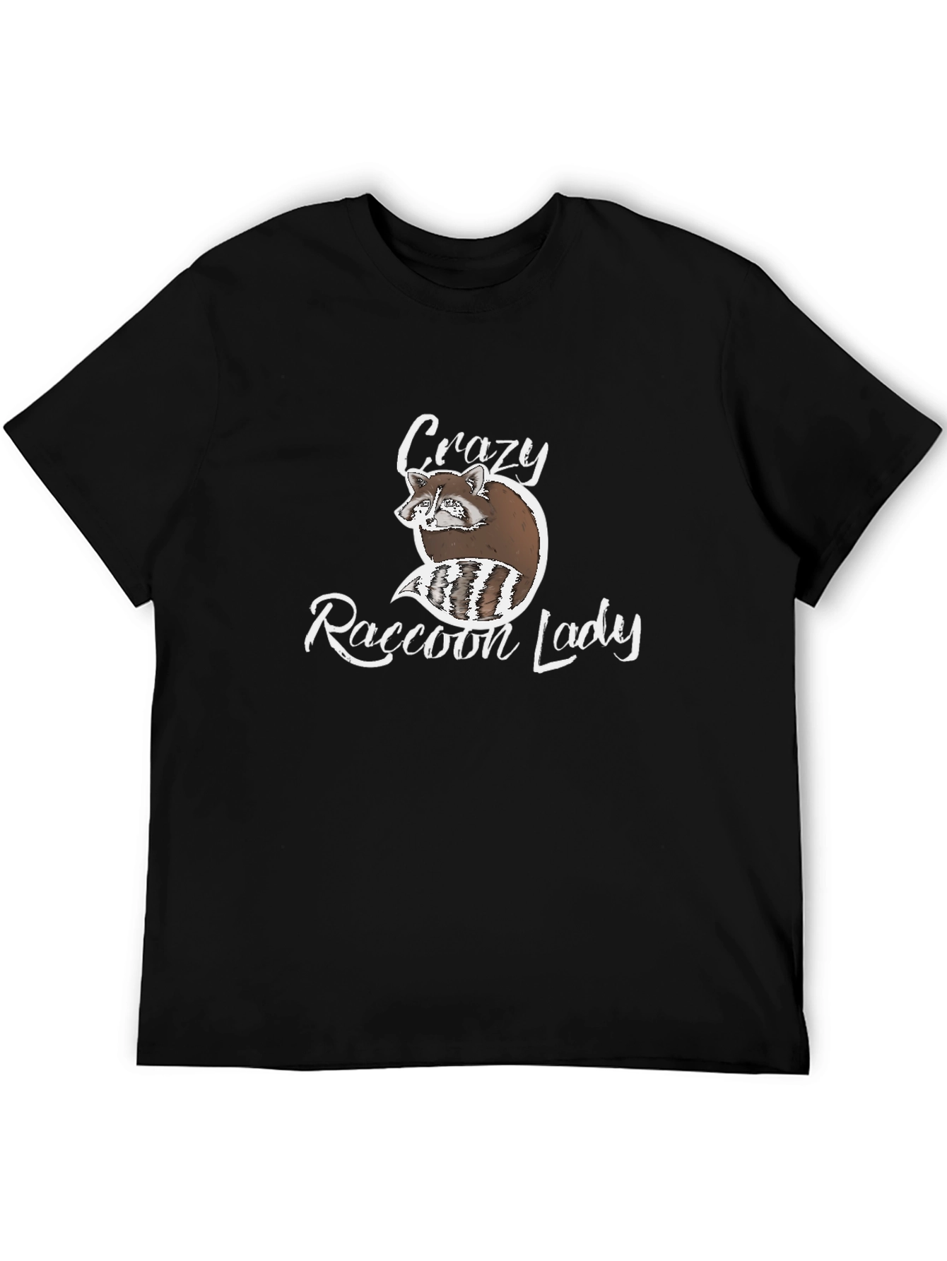 Crazy Raccoon Lady Graphic T-Shirt