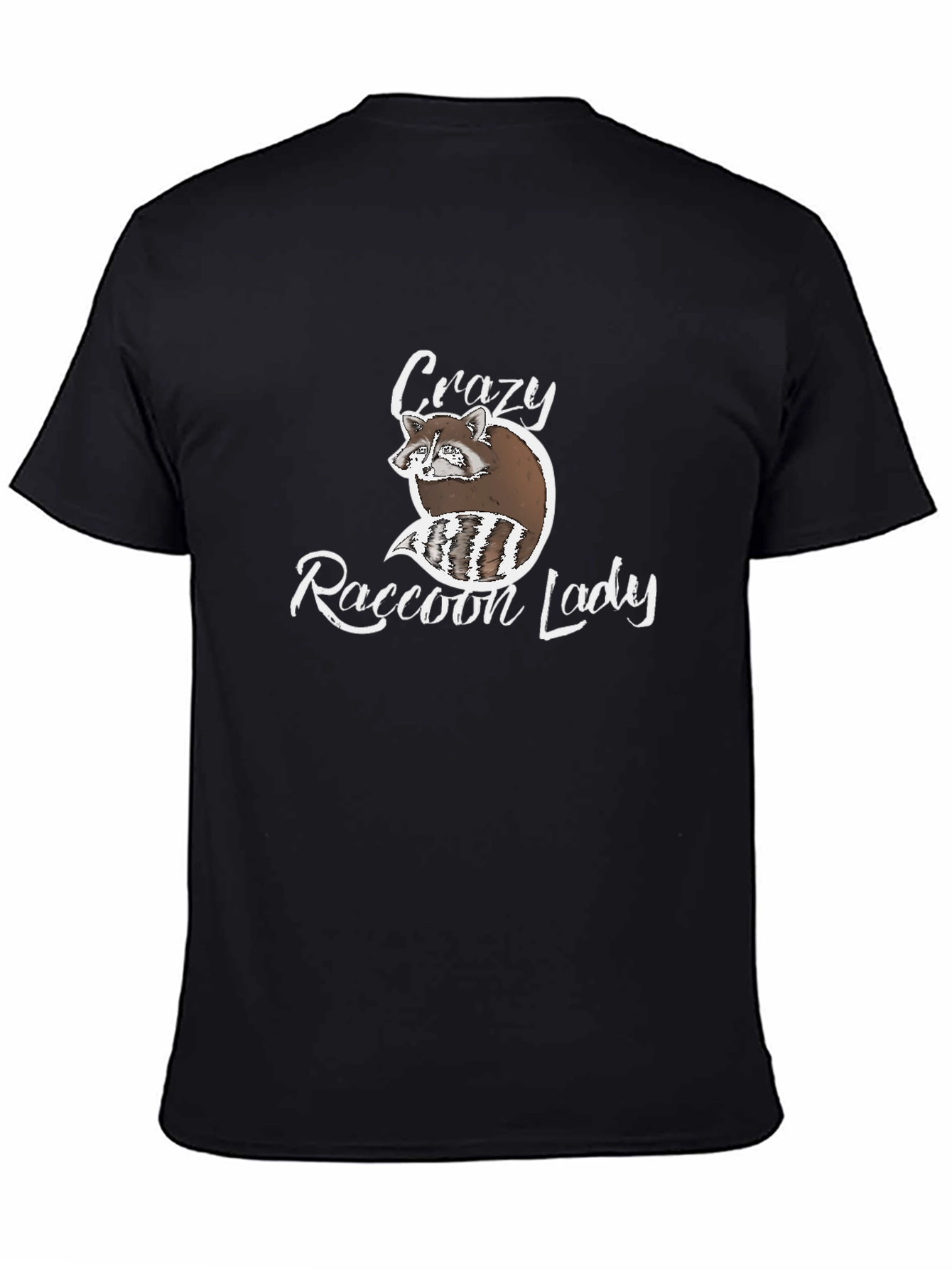 Crazy Raccoon Lady Graphic T-Shirt