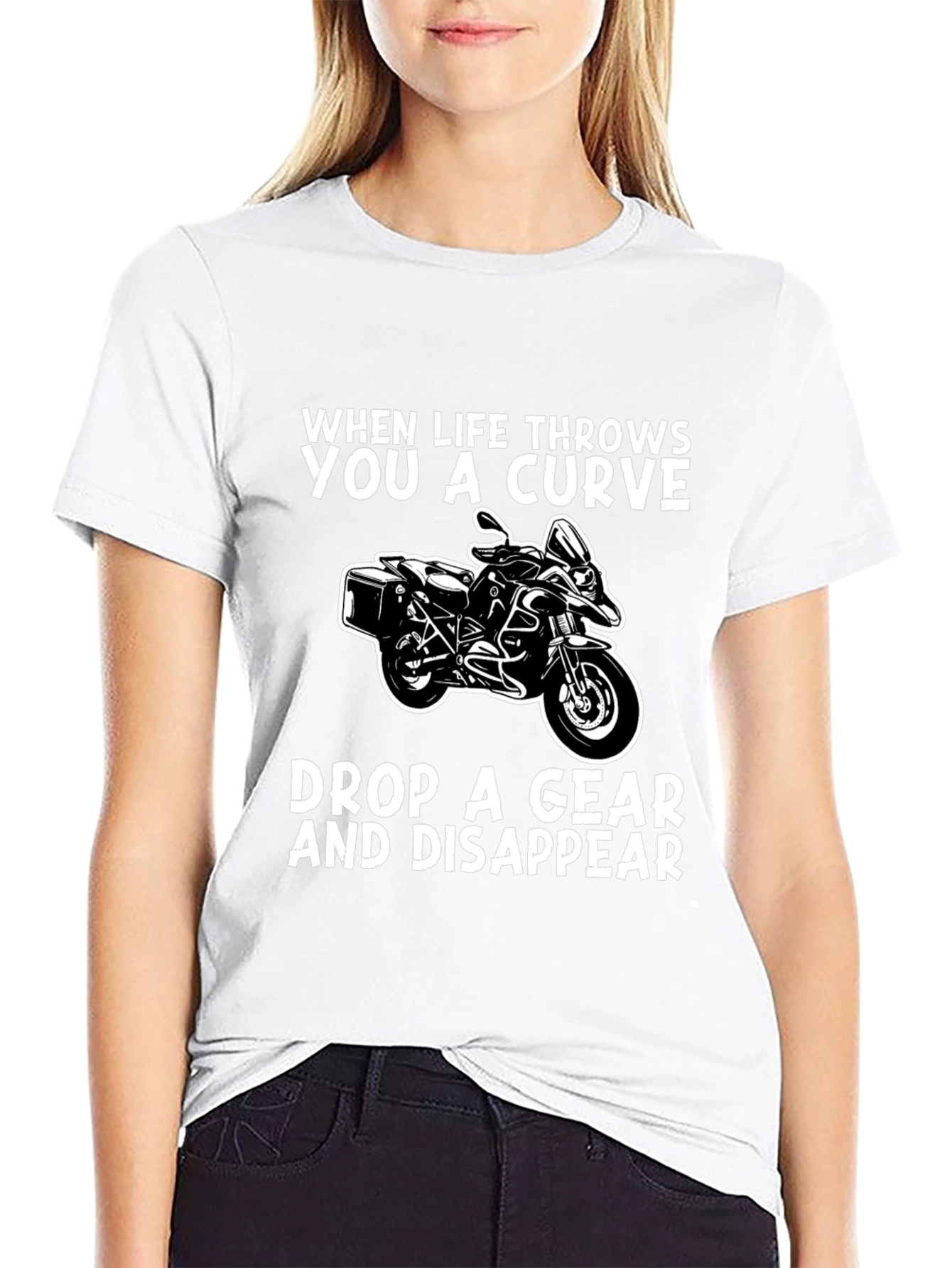 Curve Drop Gear Motorcycle Graphic Tee