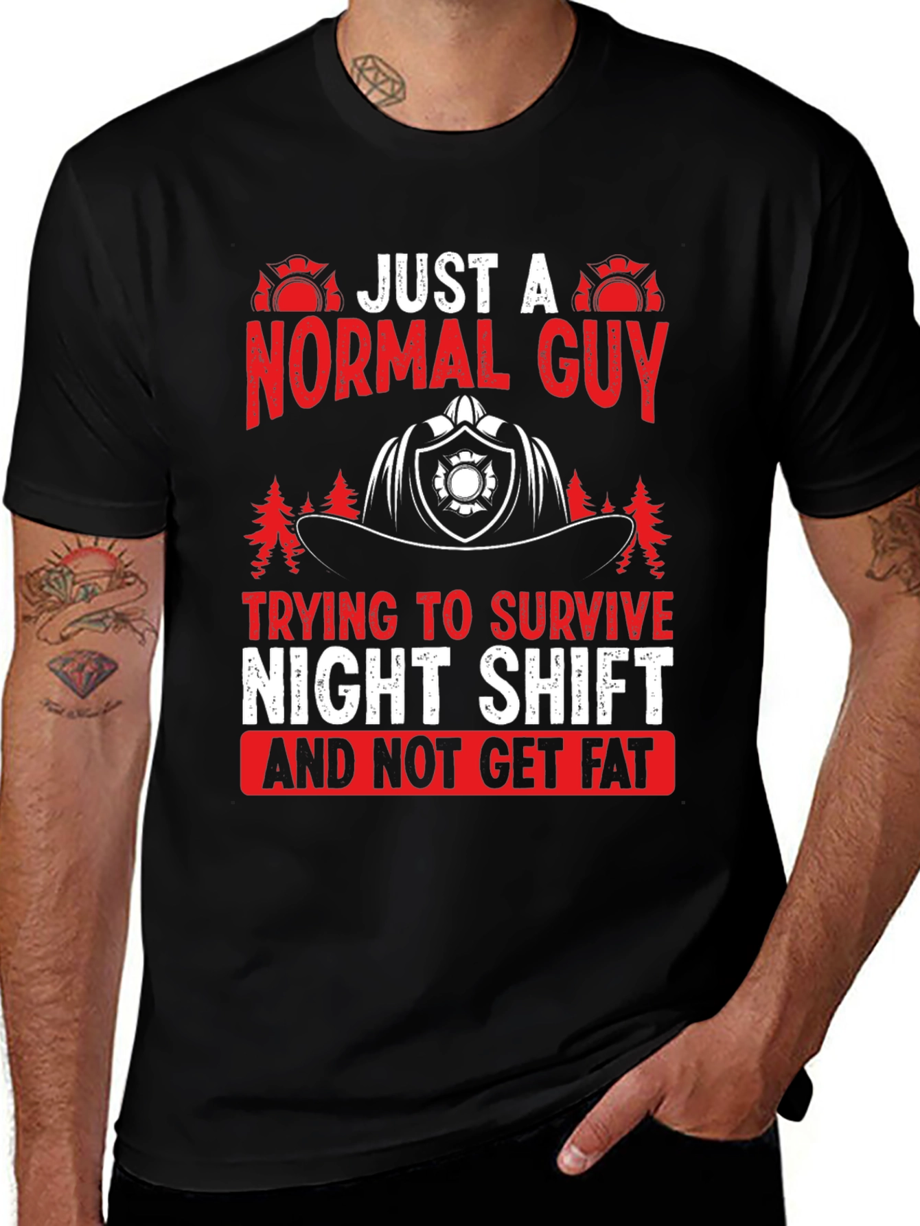 Normal Guy Night Shift Firefighter T-Shirt