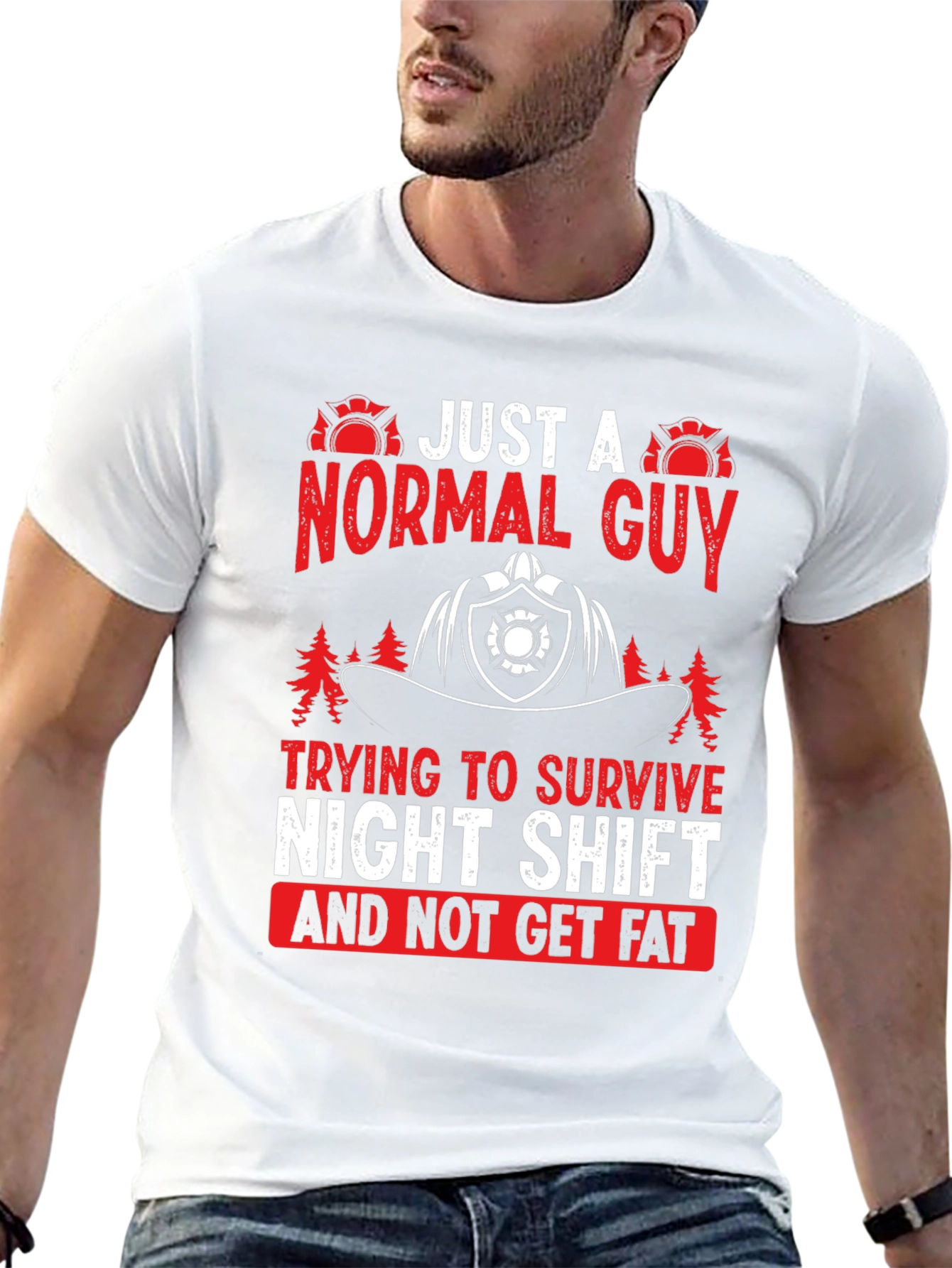 Normal Guy Night Shift Firefighter T-Shirt