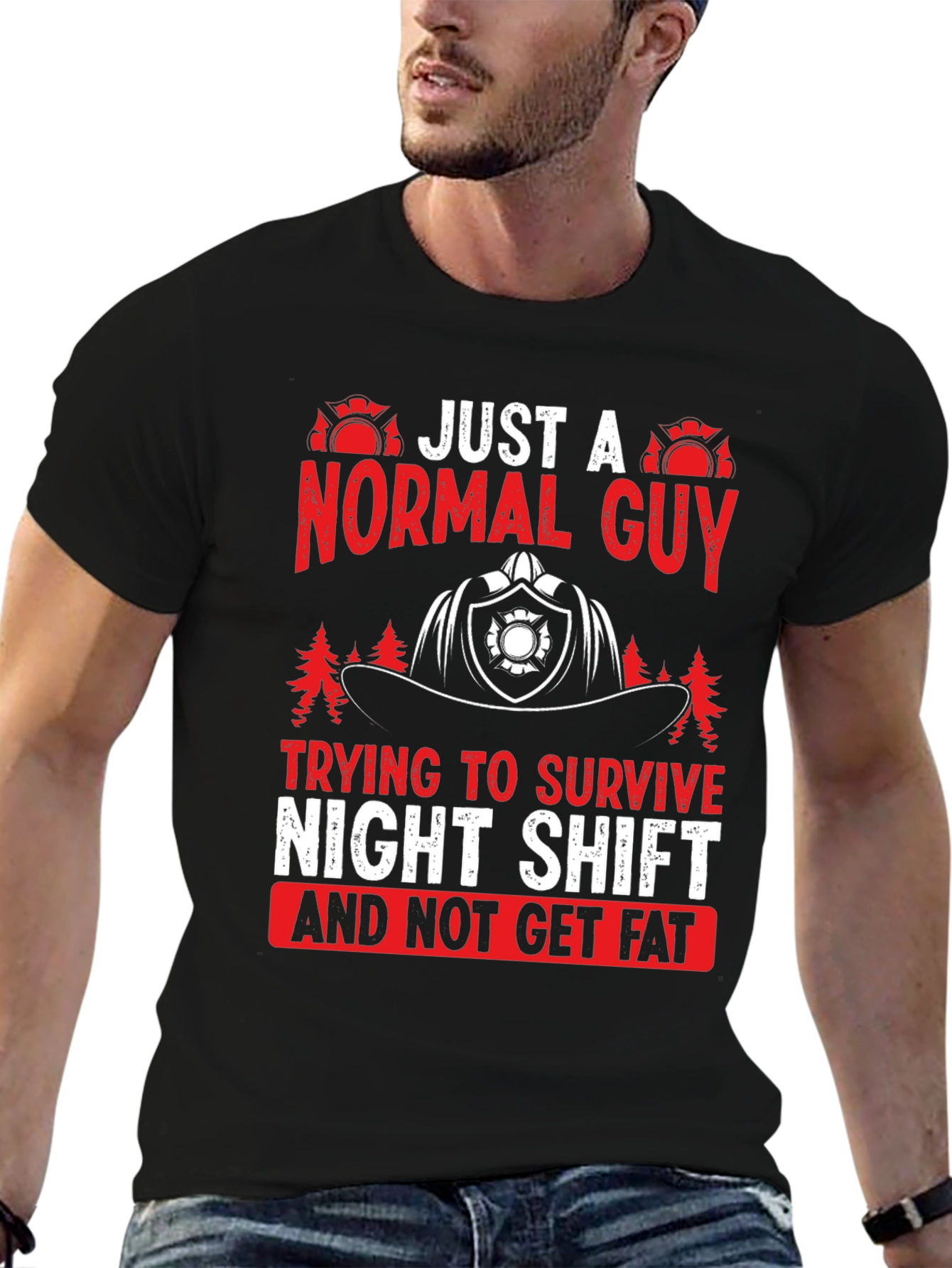 Normal Guy Night Shift Firefighter T-Shirt