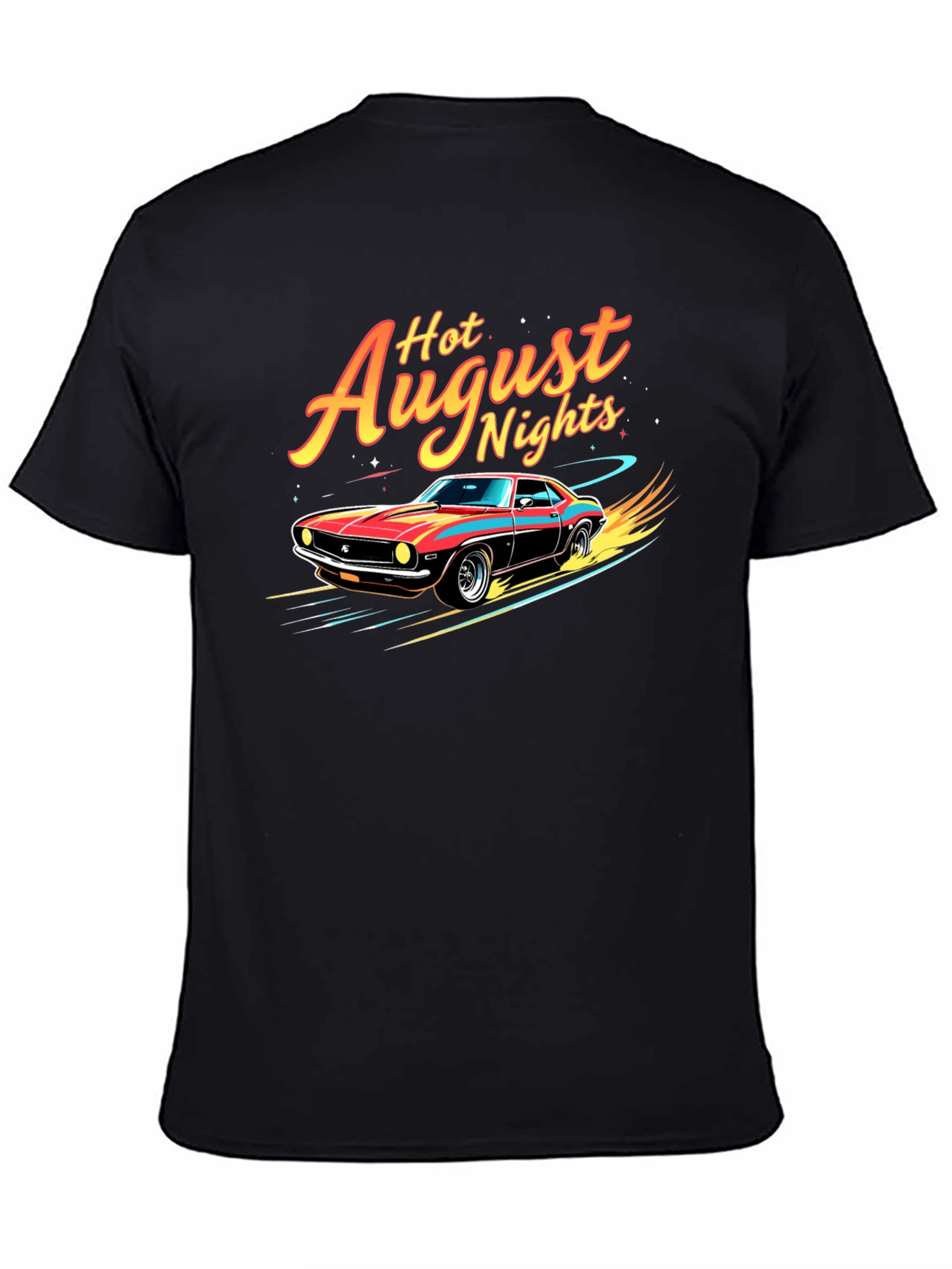 Hot August Nights Graphic Tee - Retro Car Design