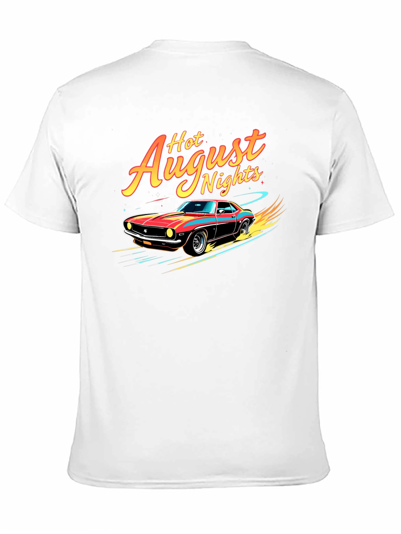Hot August Nights Graphic Tee - Retro Car Design