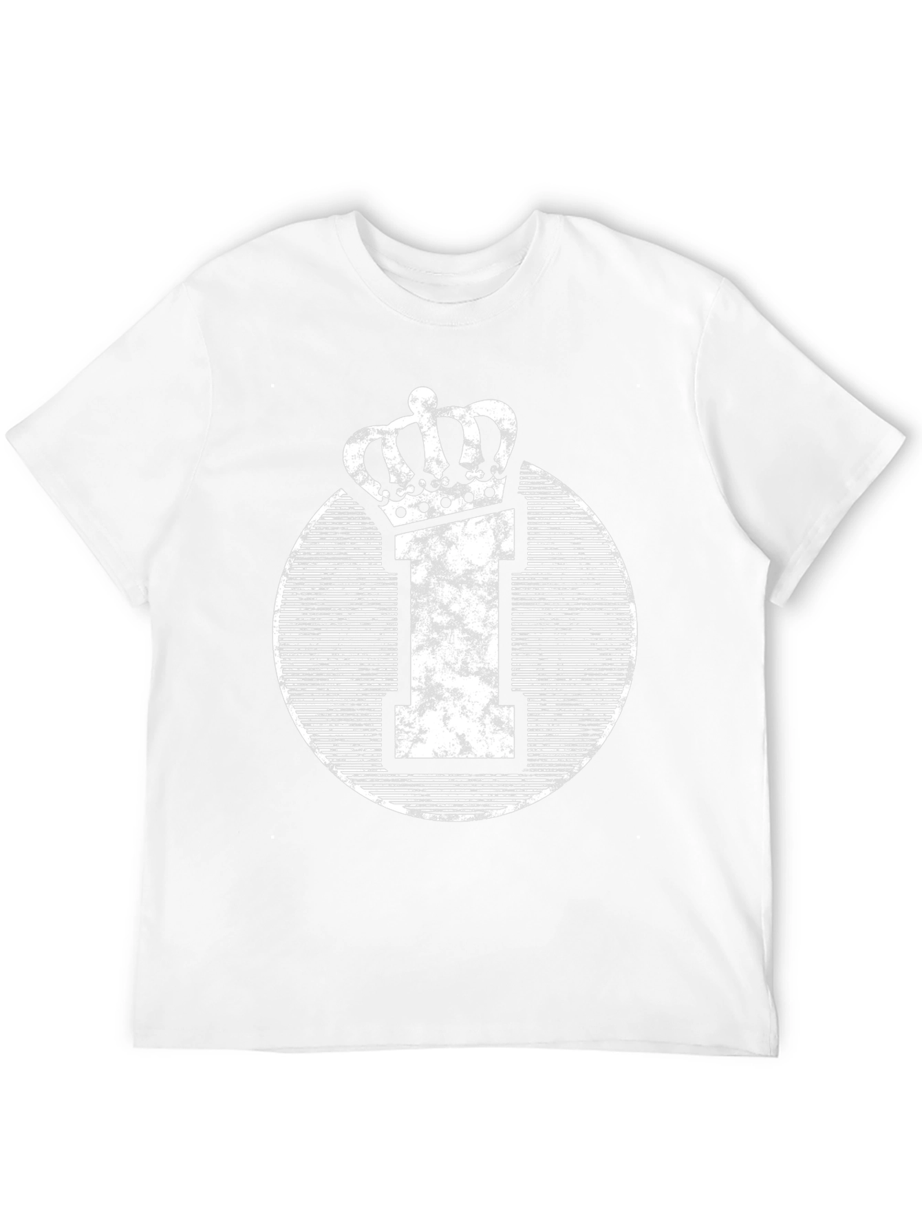Crown Initial Graphic Tee - Black Casual Shirt