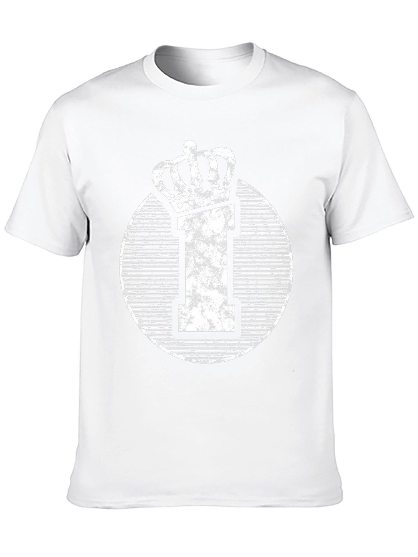 Crown Initial Graphic Tee - Black Casual Shirt