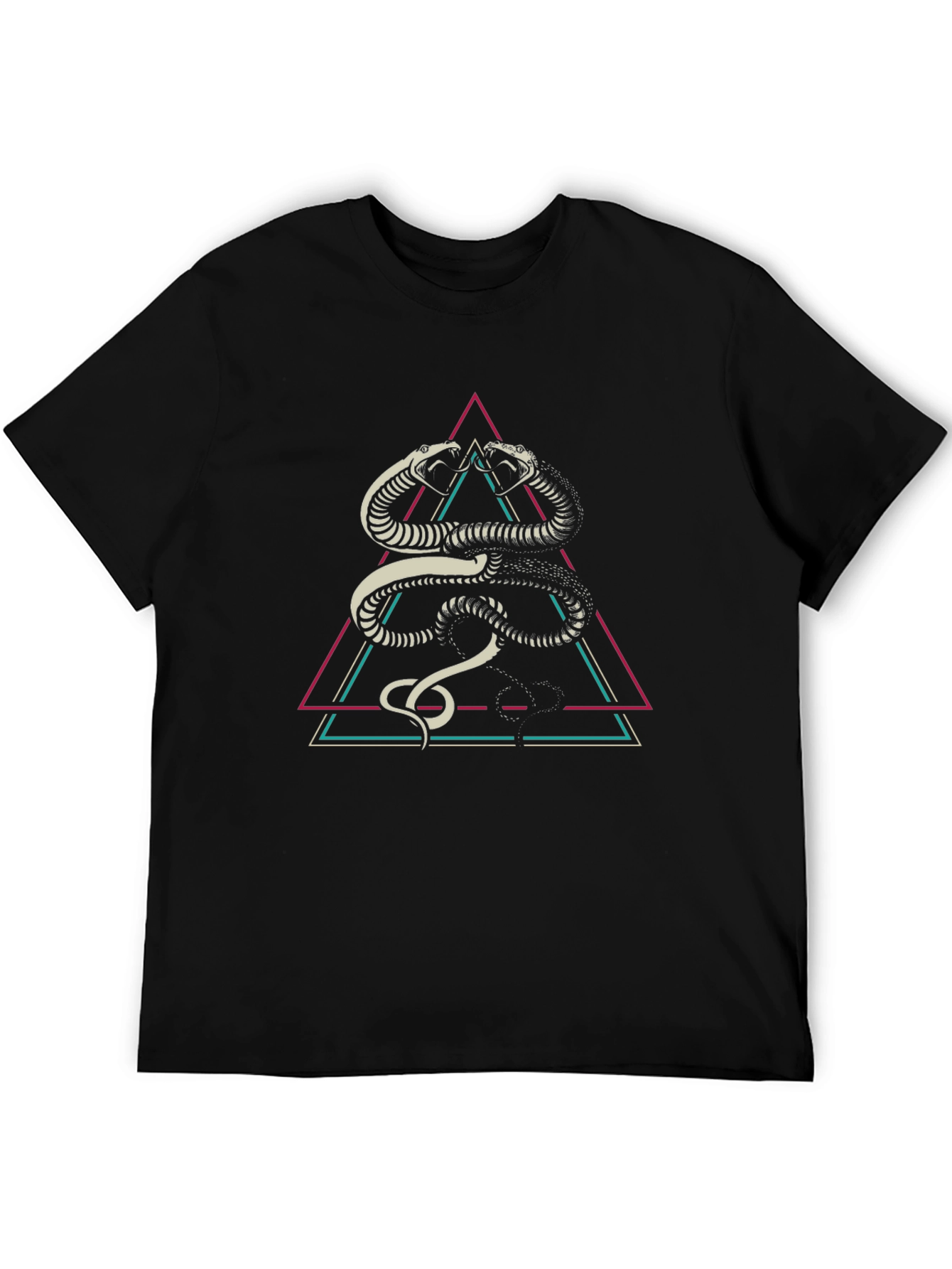 Snake Triangle Graphic Print T-Shirt