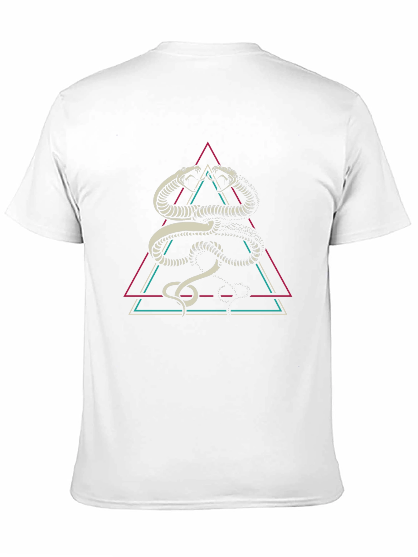 Snake Triangle Graphic Print T-Shirt