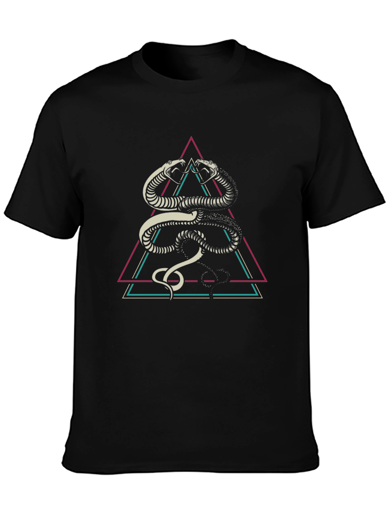Snake Triangle Graphic Print T-Shirt