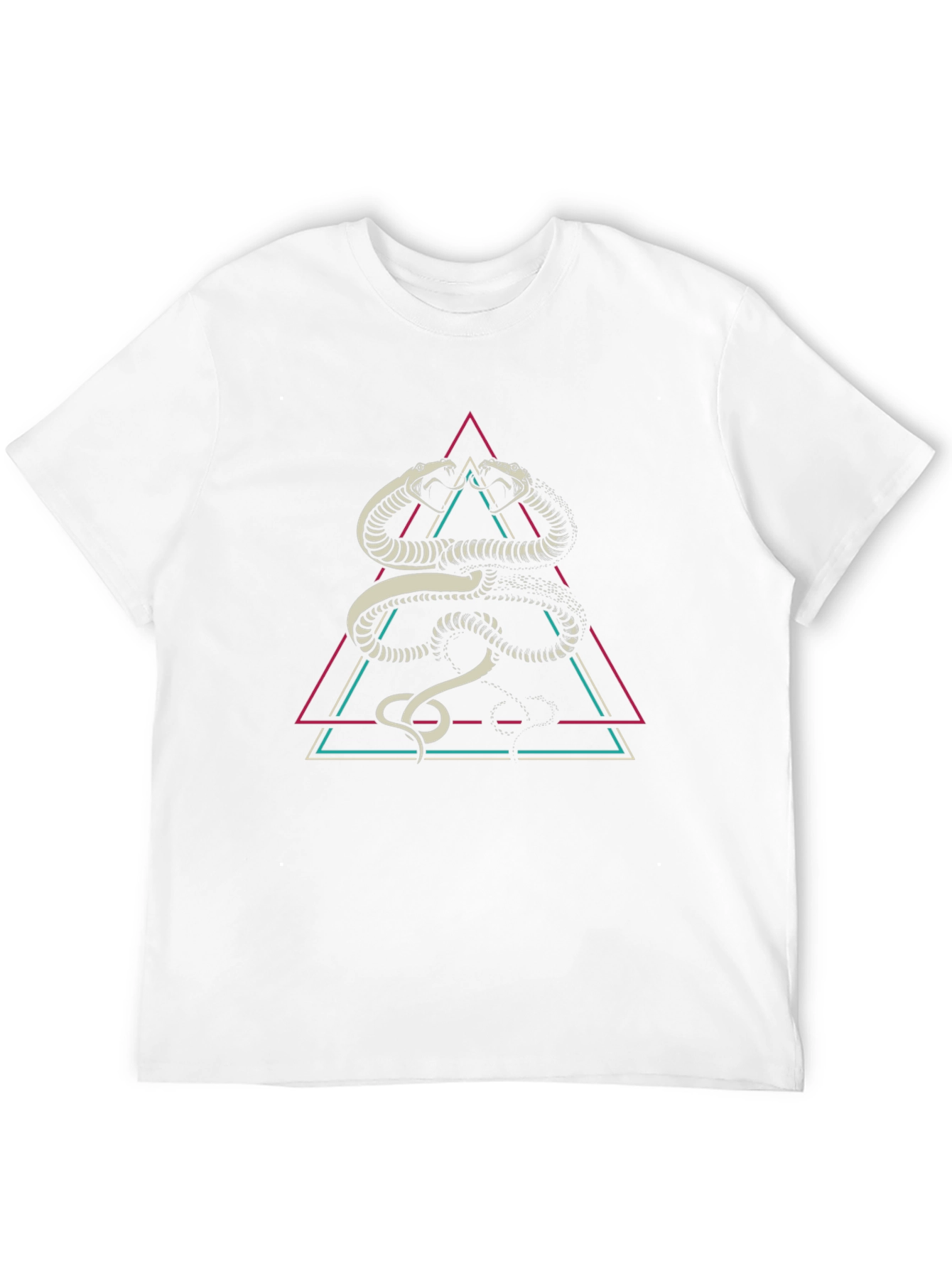 Snake Triangle Graphic Print T-Shirt