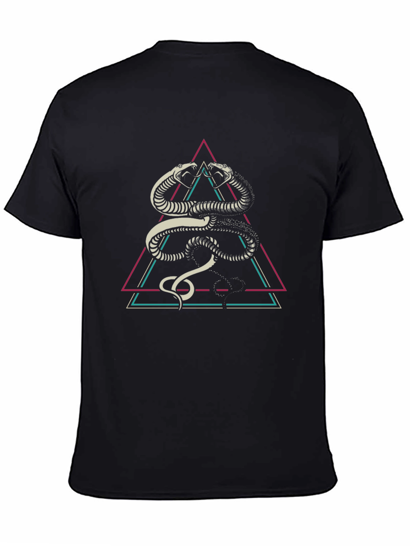 Snake Triangle Graphic Print T-Shirt