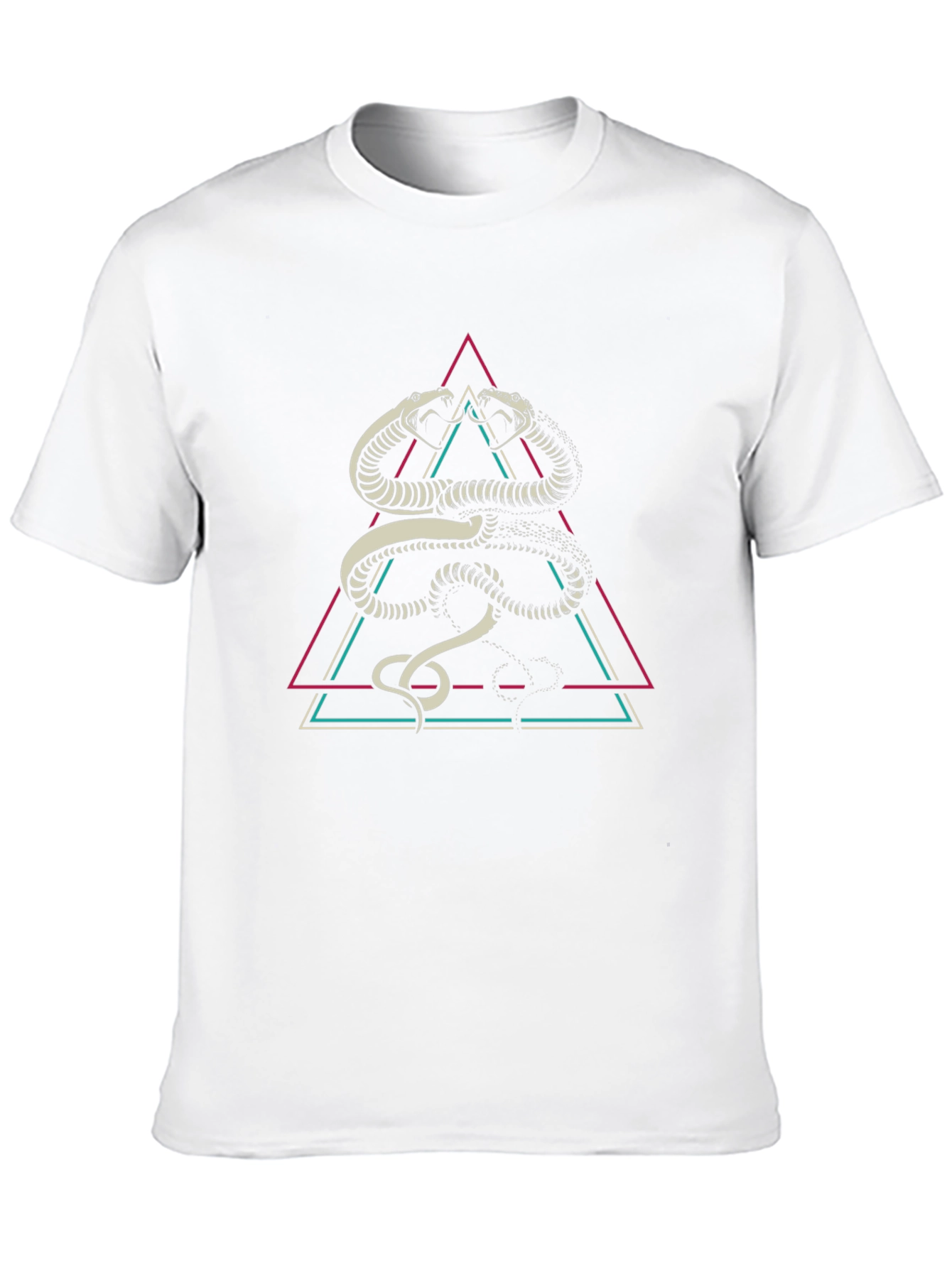 Snake Triangle Graphic Print T-Shirt