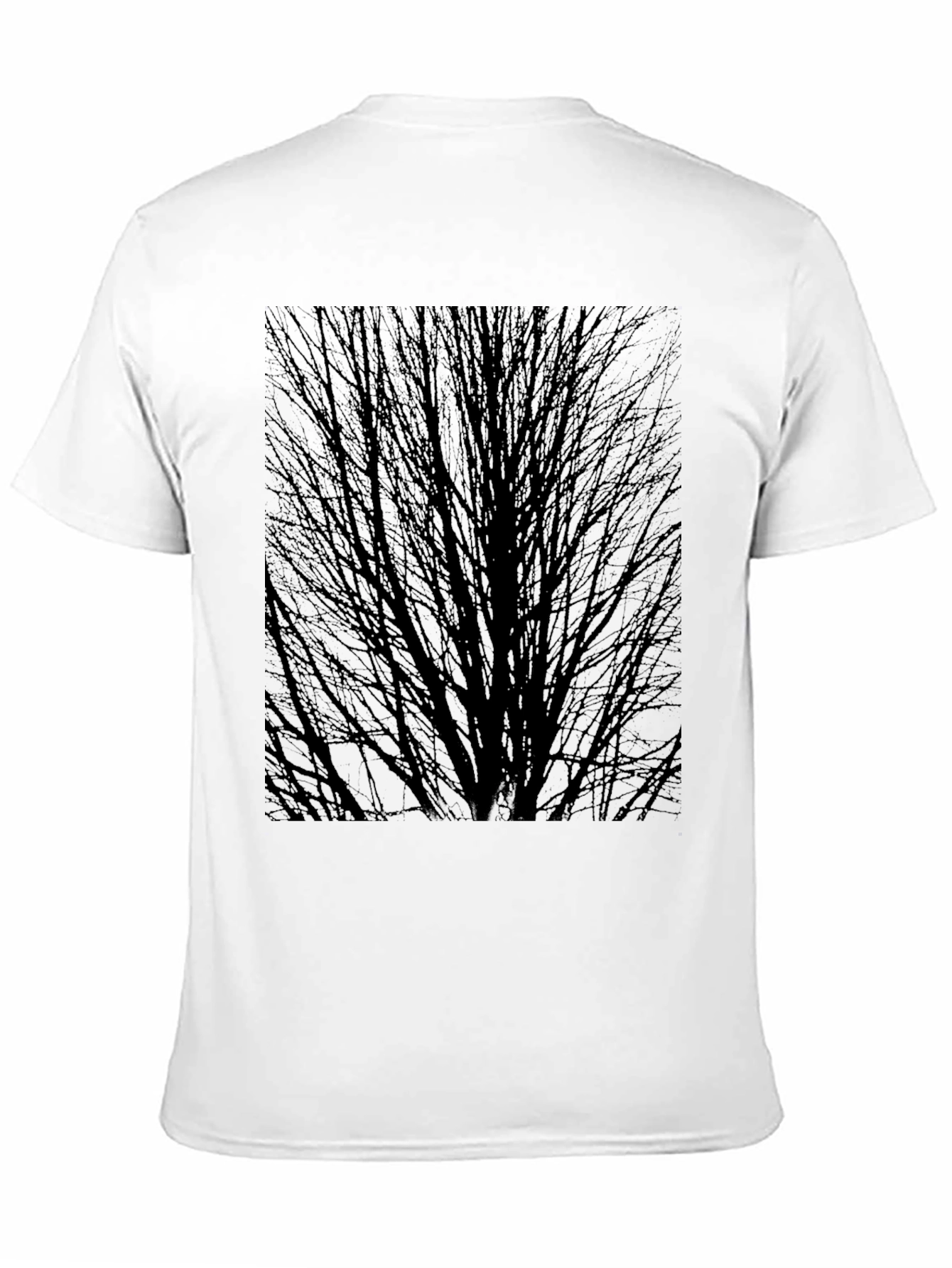 Abstract Tree Branch Graphic Black T-Shirt