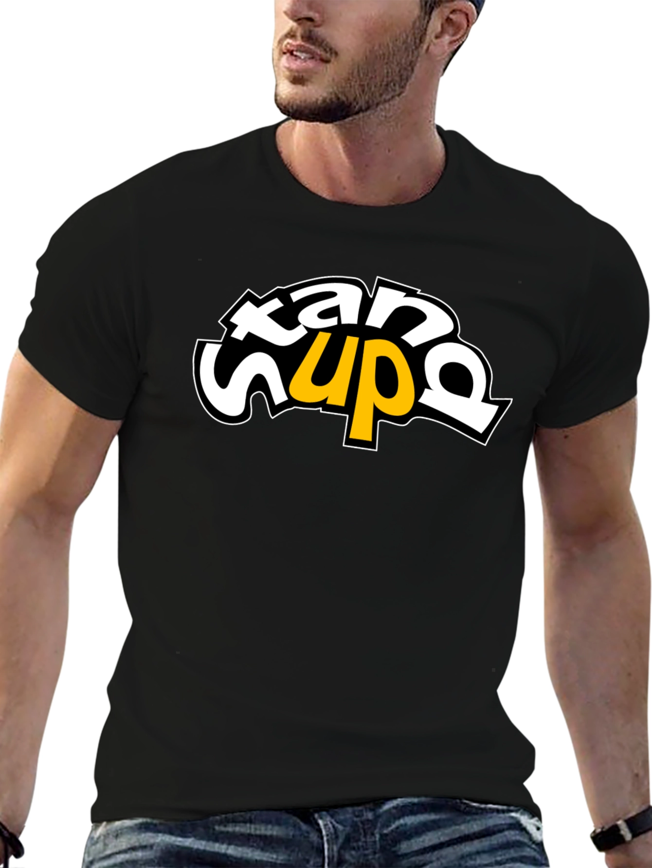 Stand Up Graphic Tee - Black