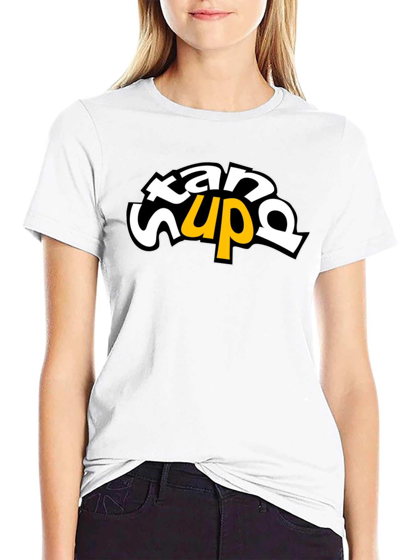 Stand Up Graphic Tee - Black