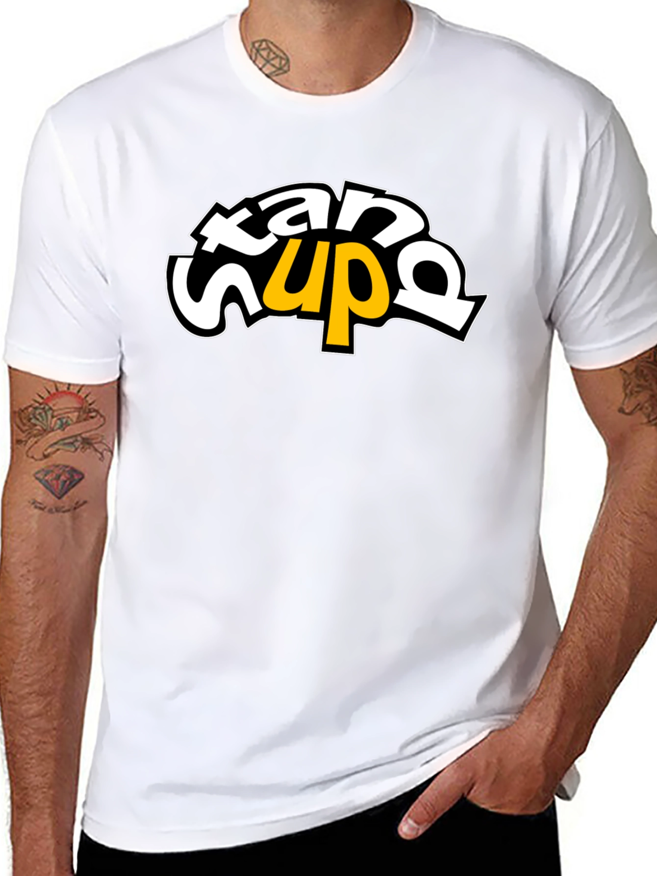 Stand Up Graphic Tee - Black