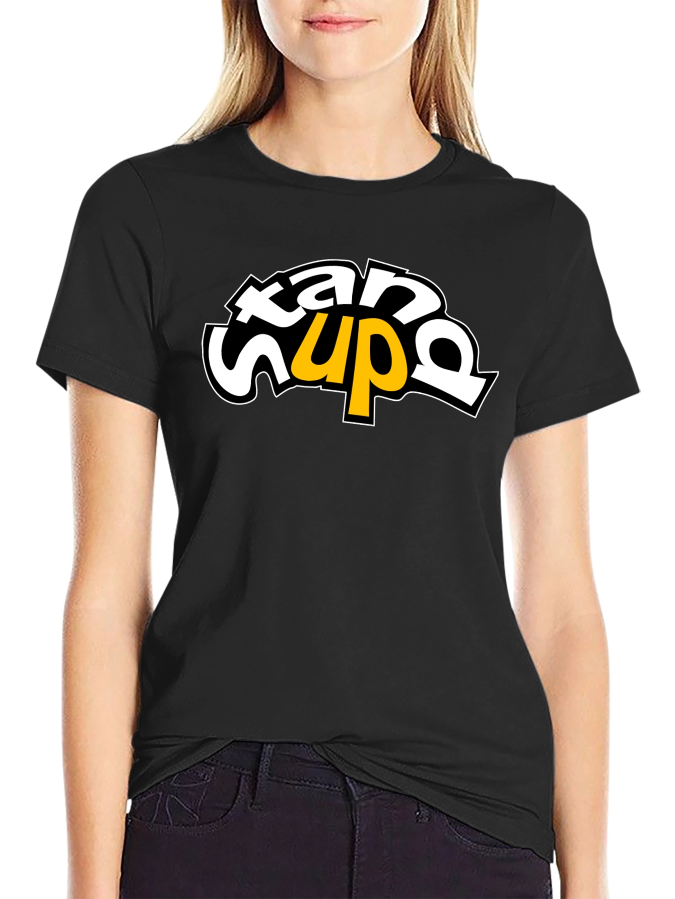 Stand Up Graphic Tee - Black