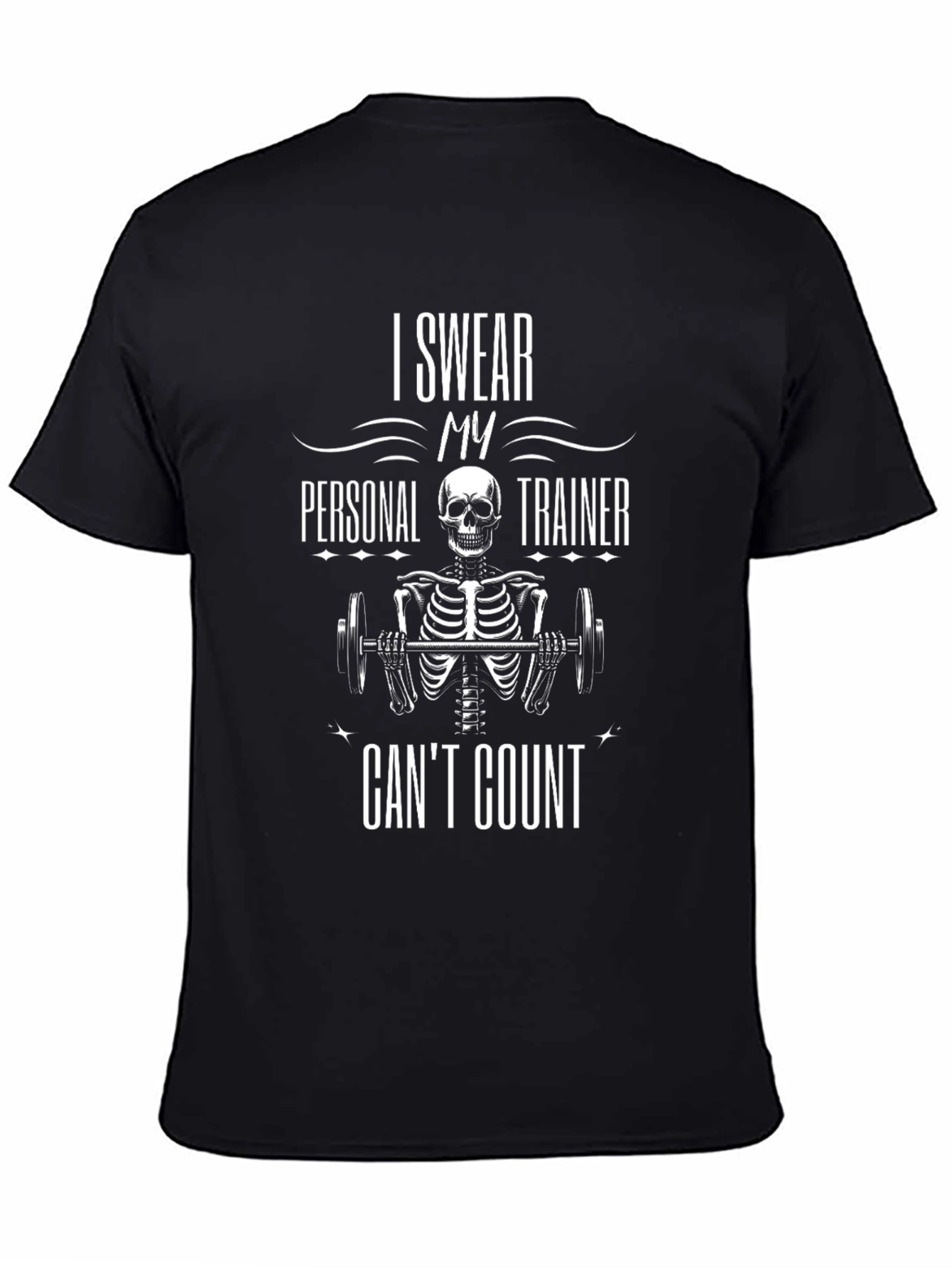 Funny Skeleton Personal Trainer Workout T-Shirt