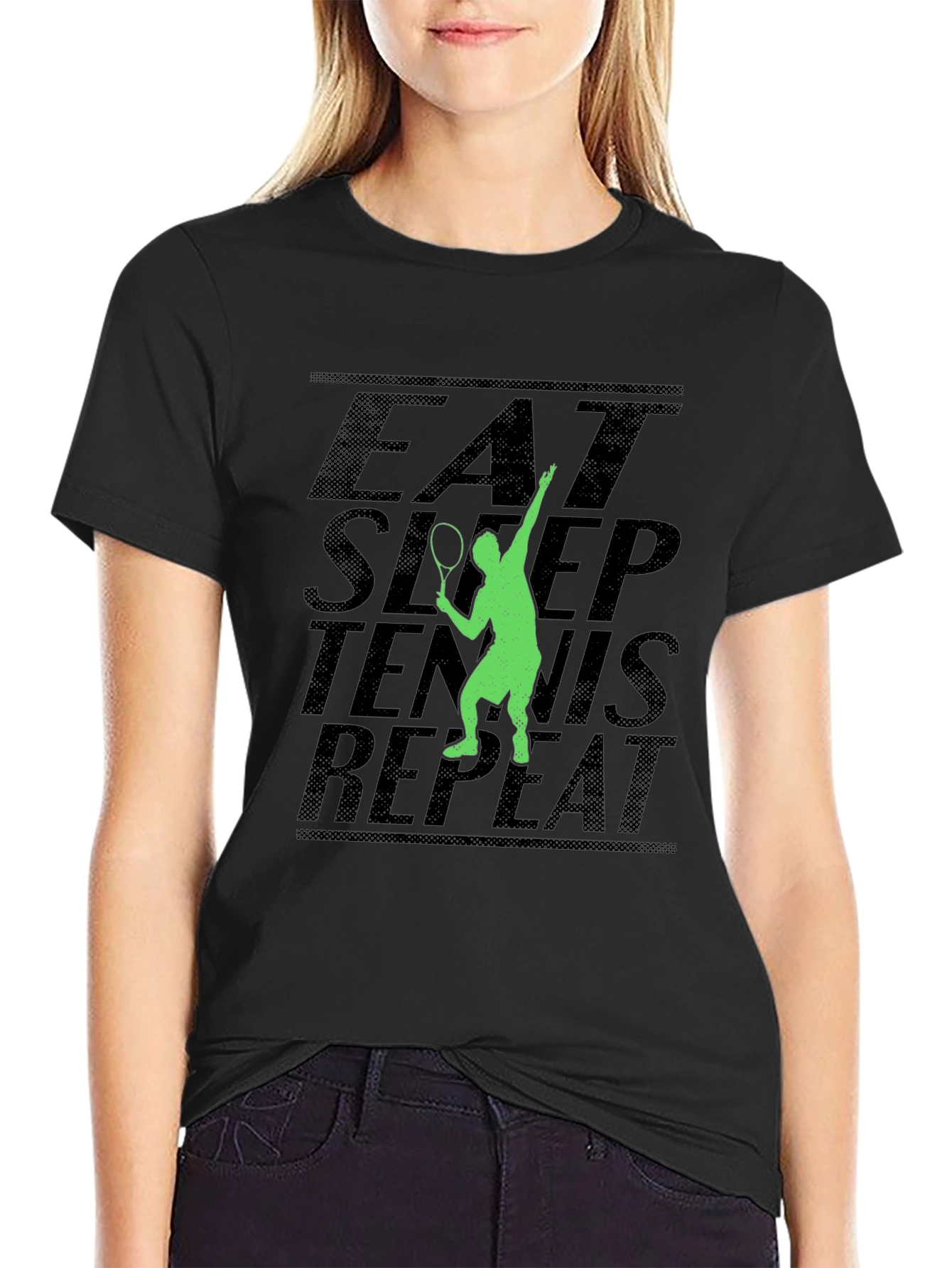 Eat Sleep Tennis Repeat Graphic Tee