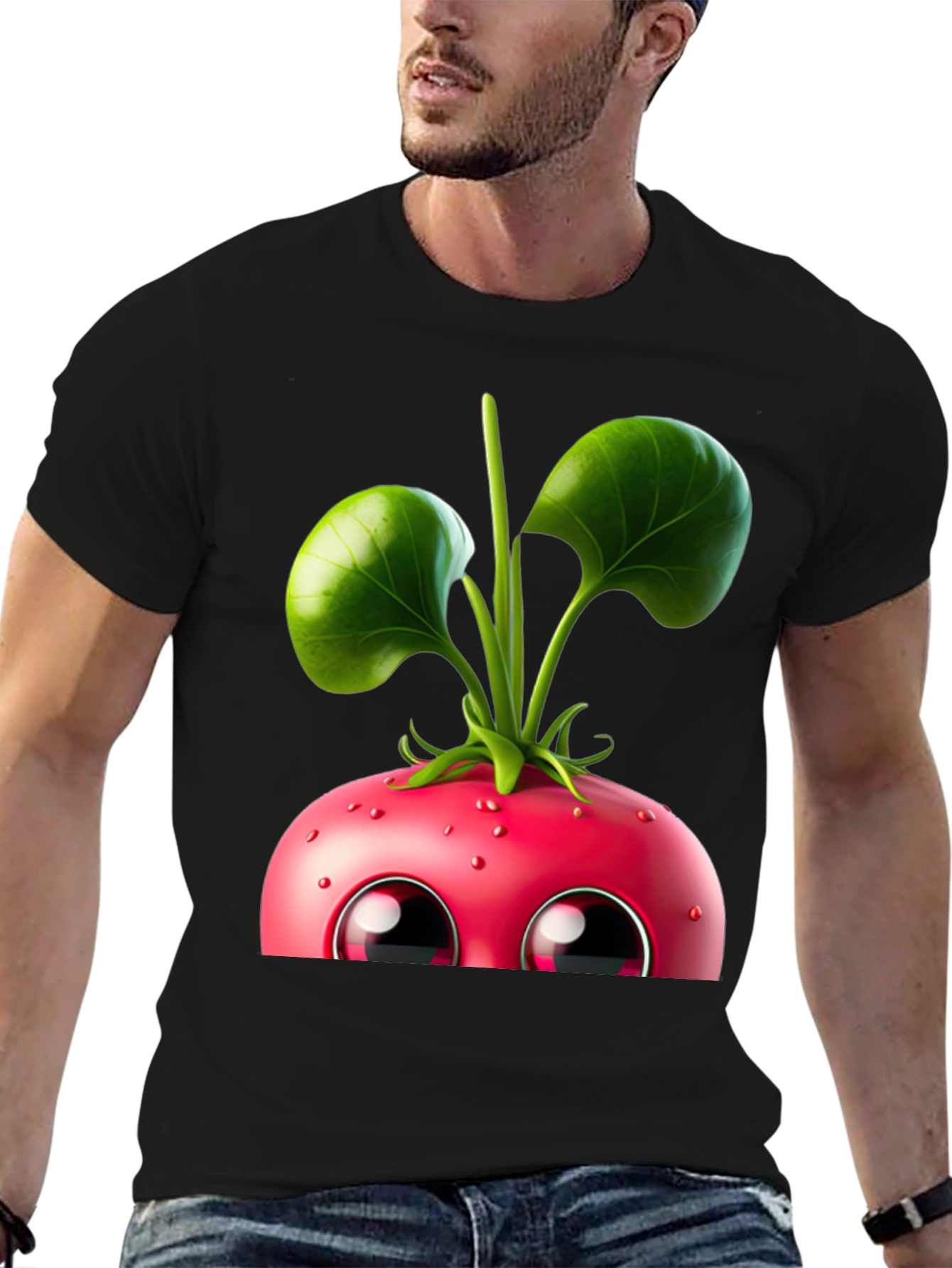 Cute Beet Cartoon Graphic Tee