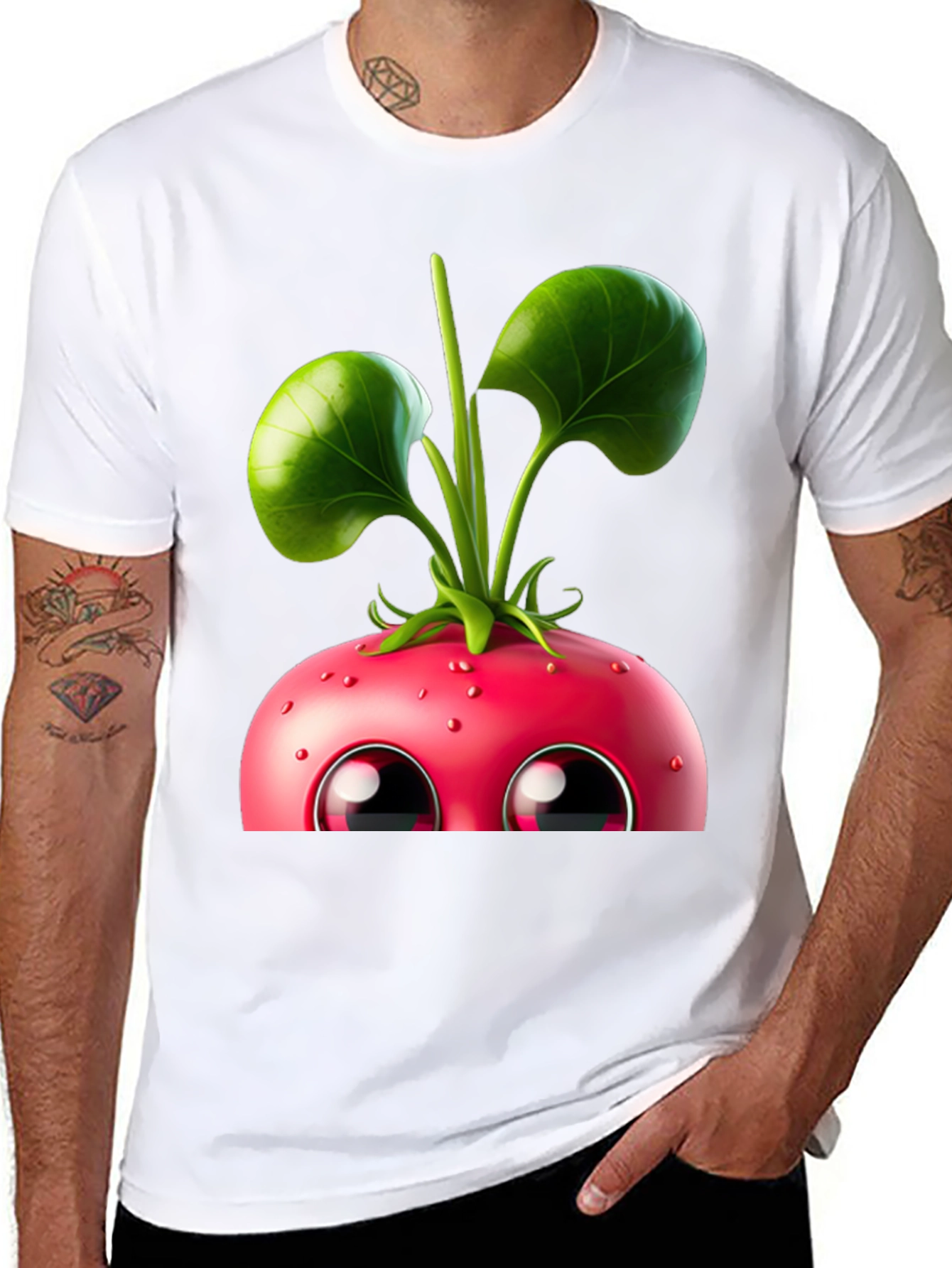 Cute Beet Cartoon Graphic Tee
