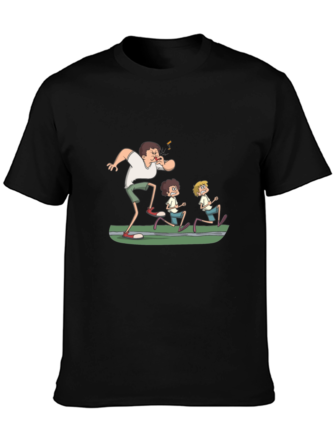 Cartoon Graphic Black T-Shirt