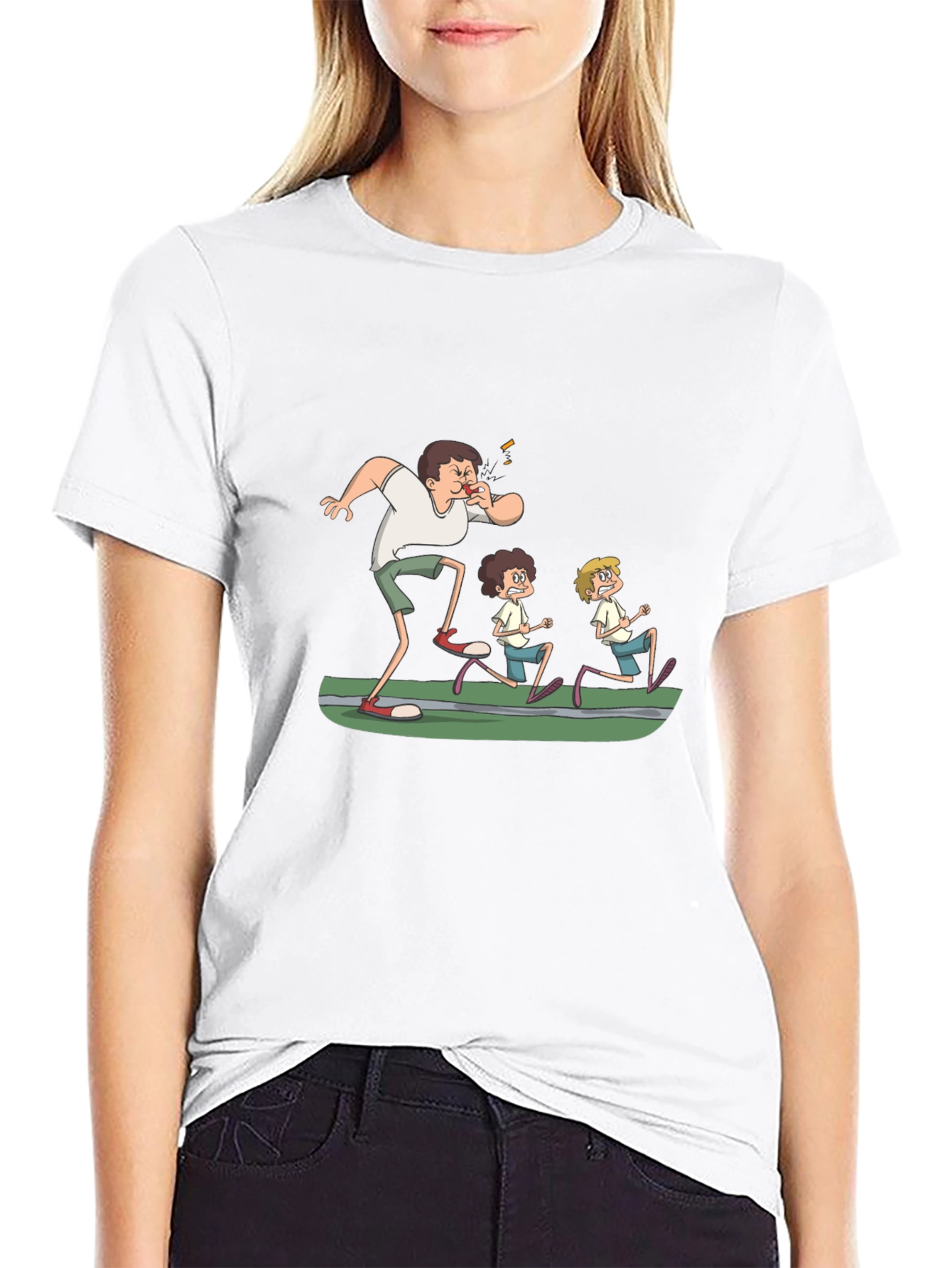 Cartoon Graphic Black T-Shirt