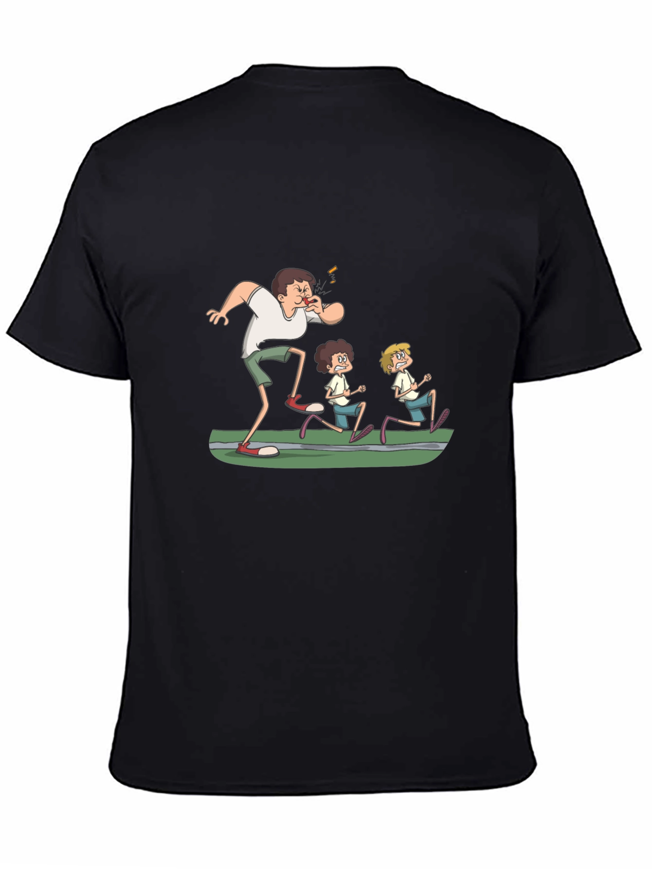 Cartoon Graphic Black T-Shirt